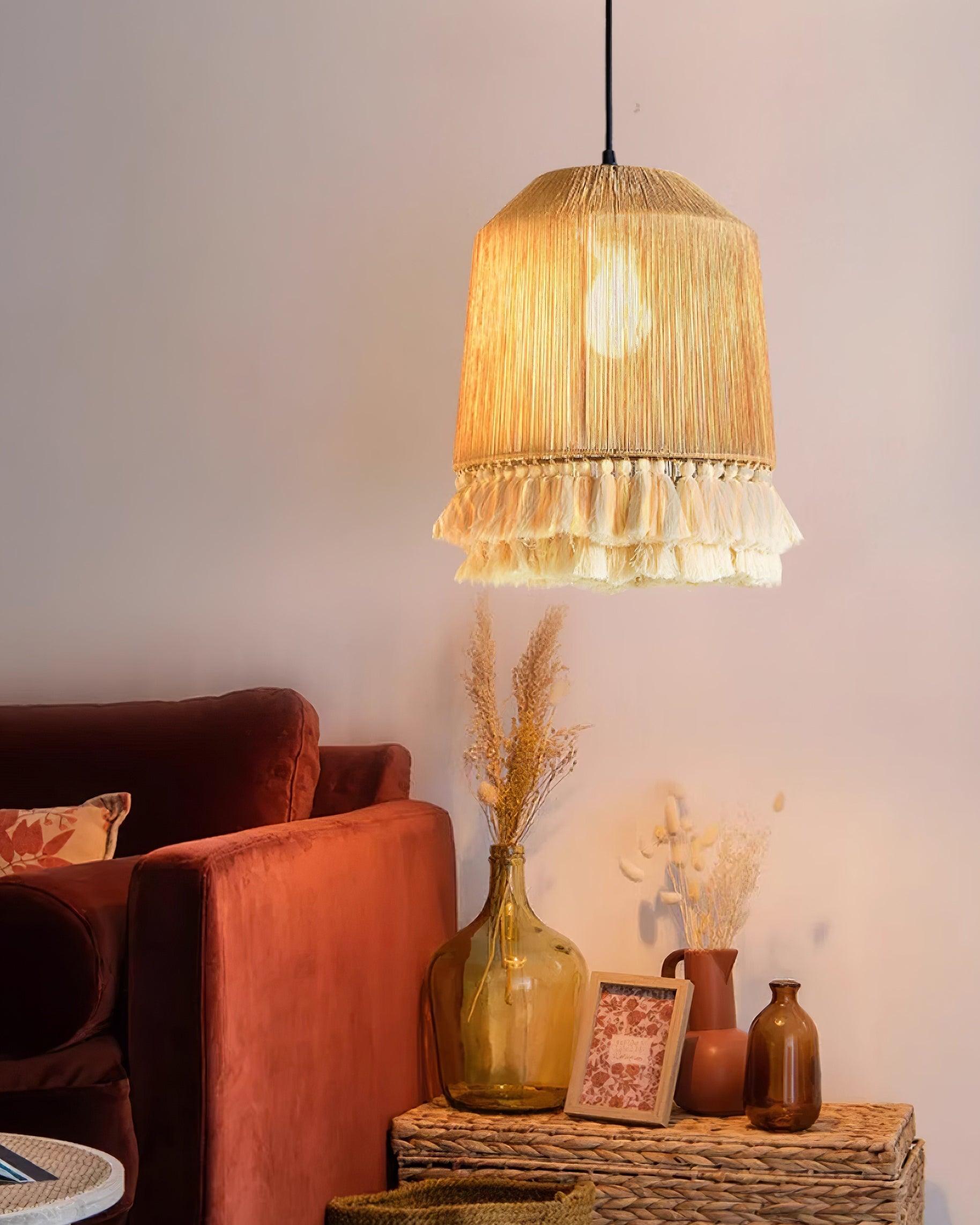Lustra Pendant Lamp Cotton Tassels for Living Room - Letslighting