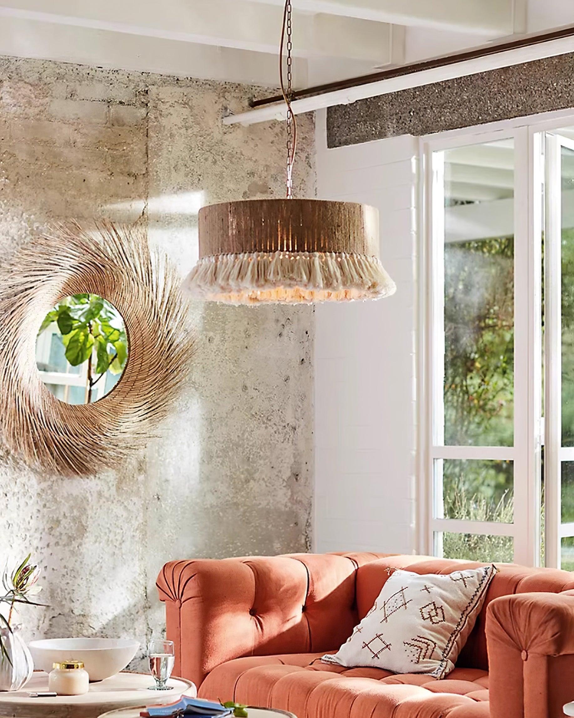 Lustra Pendant Lamp Cotton Tassels for Living Room - Letslighting