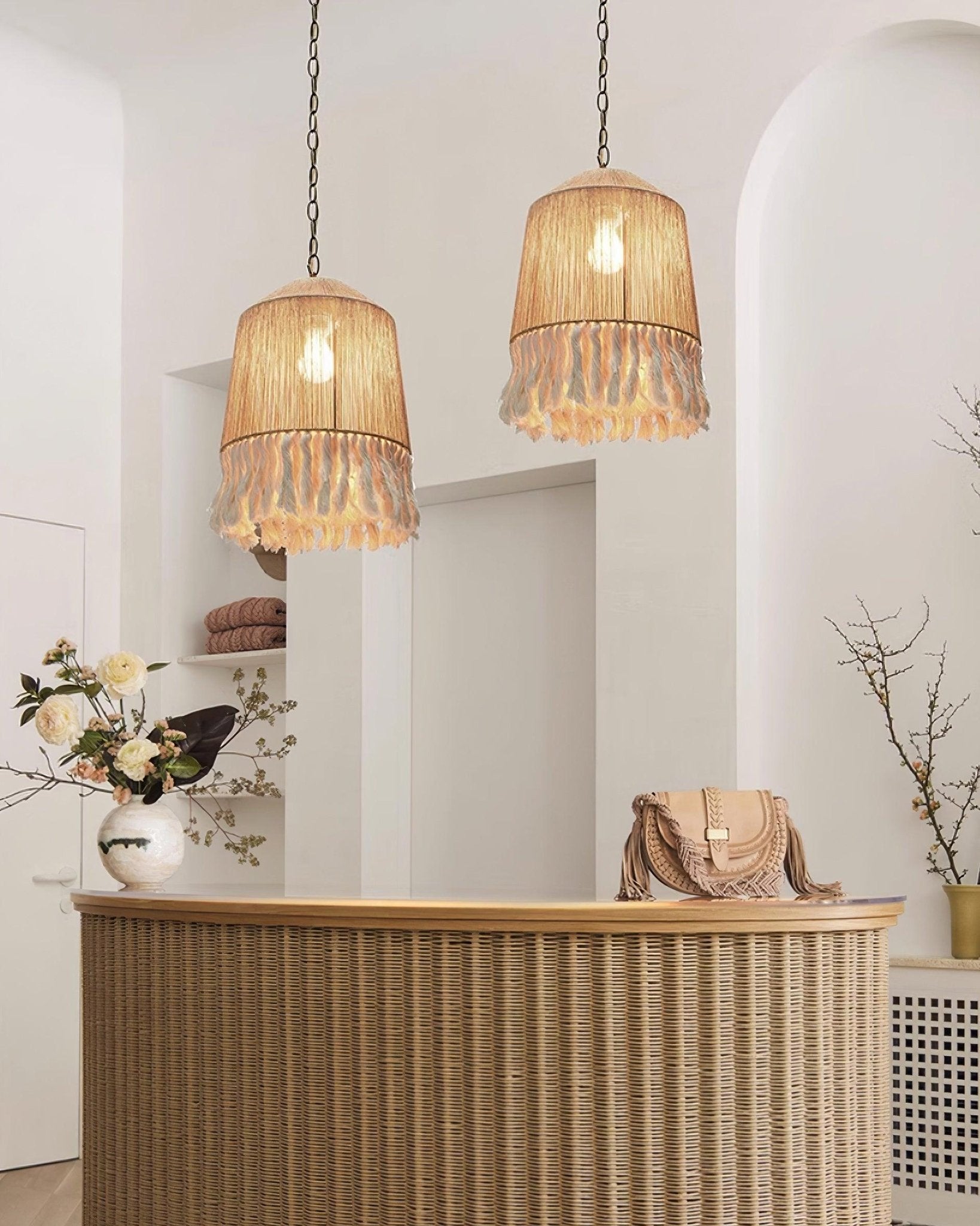 Lustra Pendant Lamp Cotton Tassels for Living Room - Letslighting