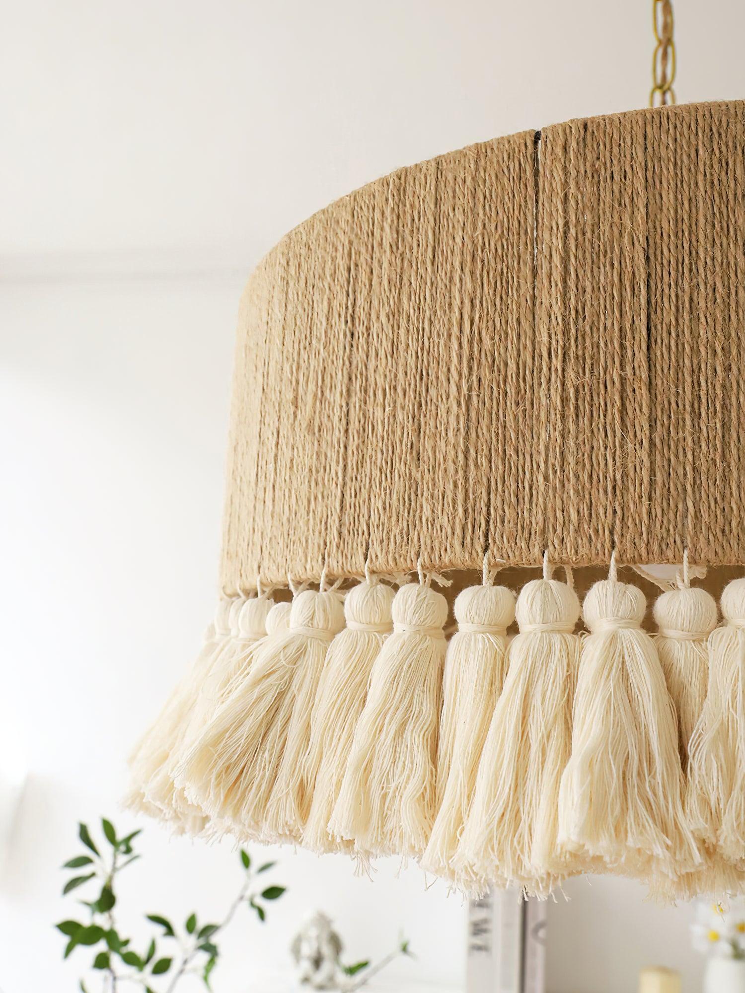 Lustra Pendant Lamp Cotton Tassels for Living Room - Letslighting