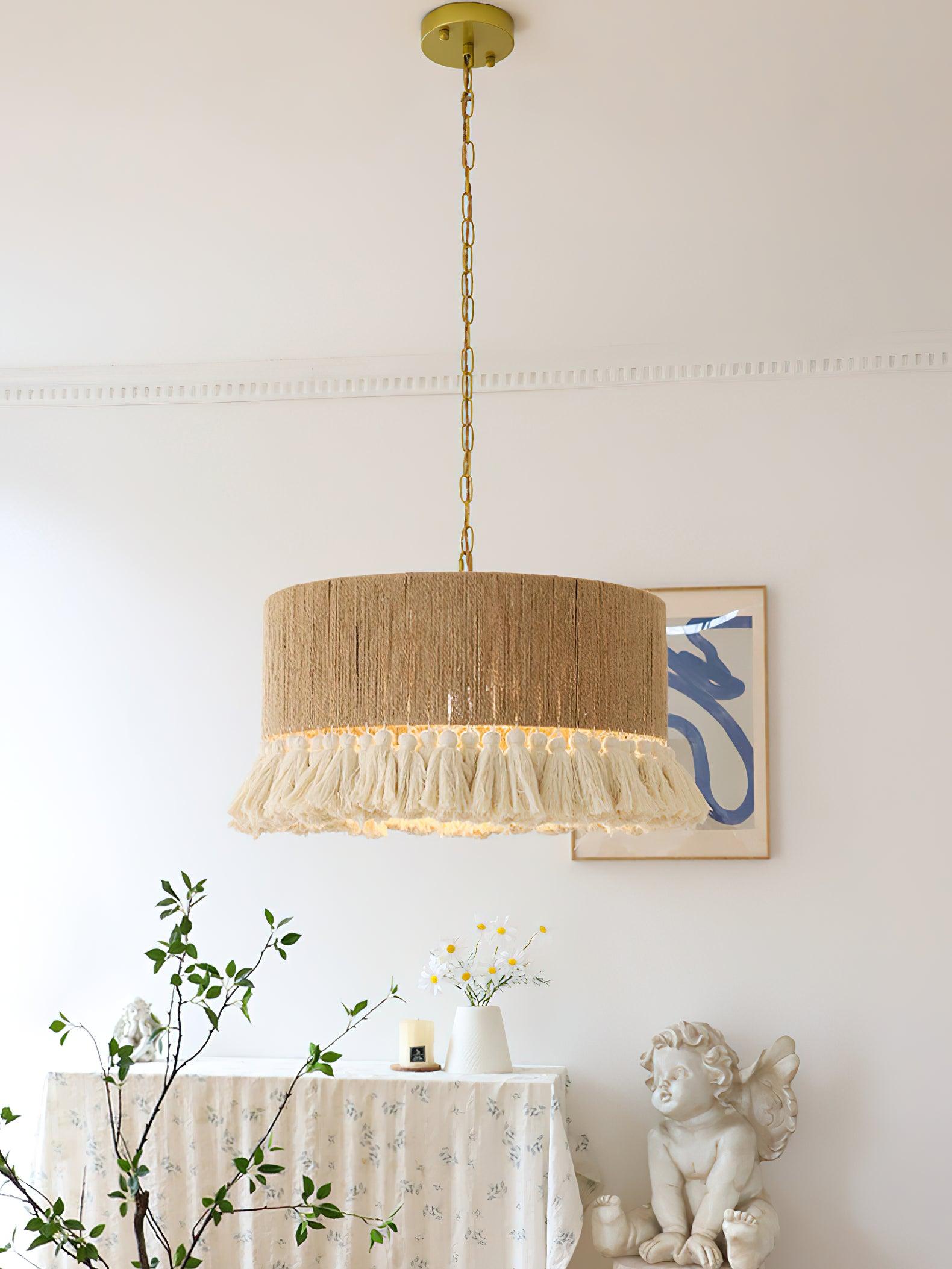 Lustra Pendant Lamp Cotton Tassels for Living Room - Letslighting