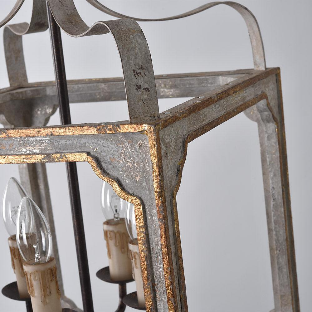 Lustra Chandelier Rustic Cube Vintage Frame - Letslighting