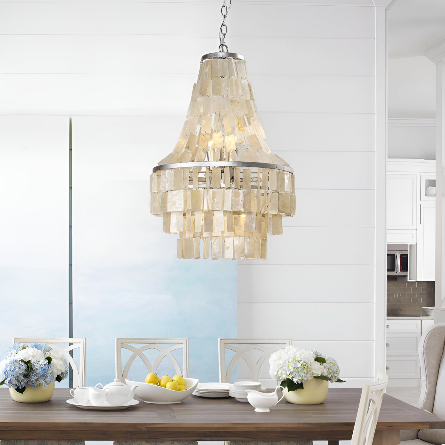 Aurora Chandelier Boho Shell Tiered - Letslighting
