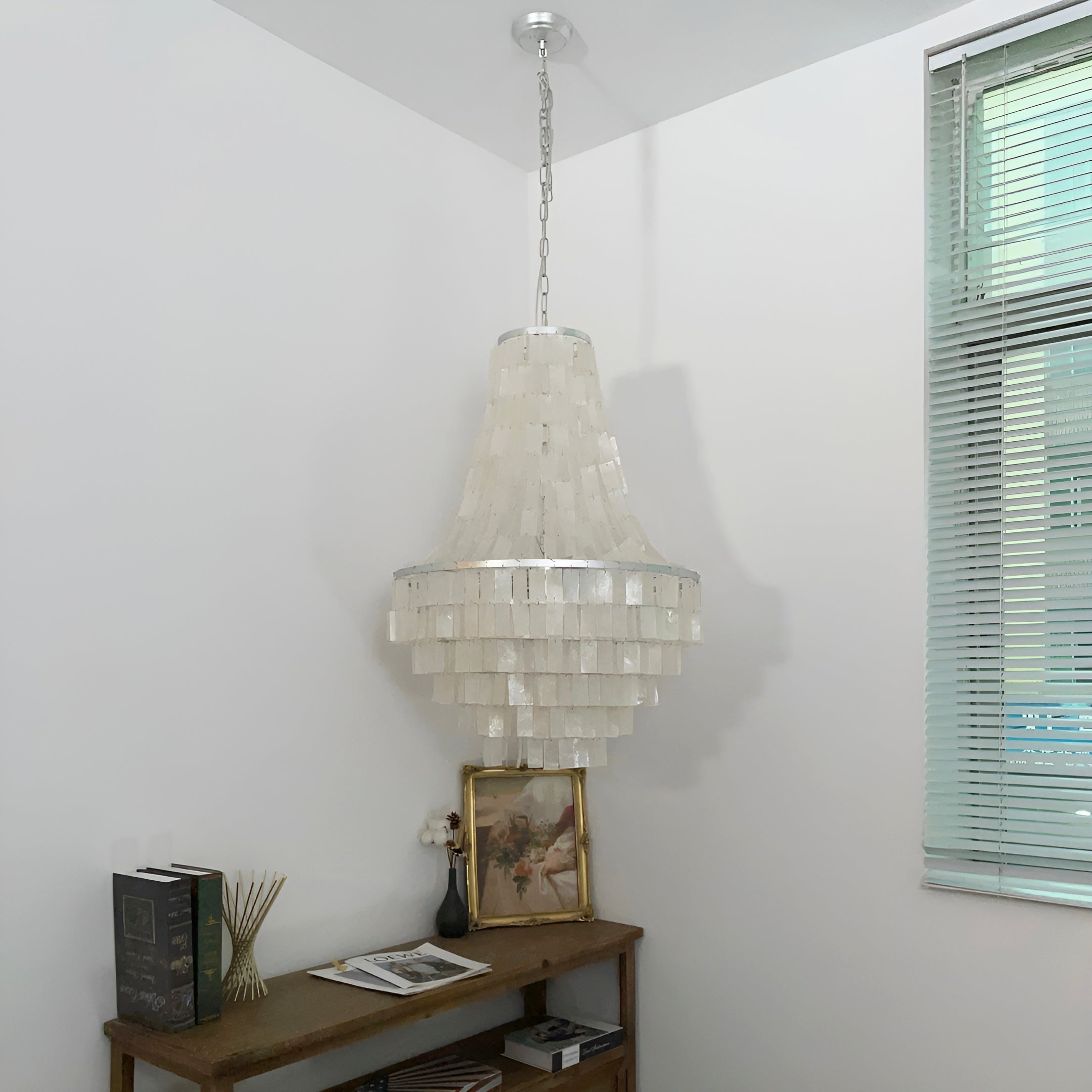 Aurora Chandelier Boho Shell Tiered - Letslighting