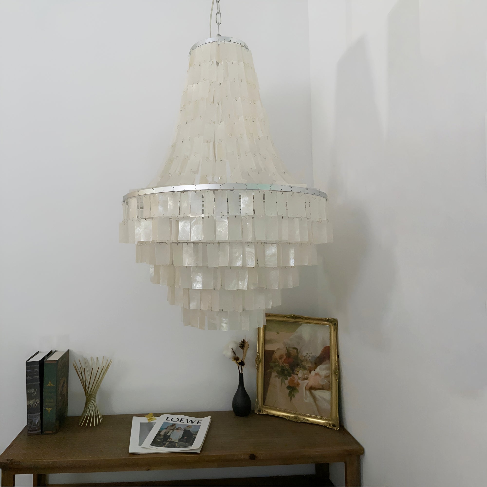 Aurora Chandelier Boho Shell Tiered - Letslighting