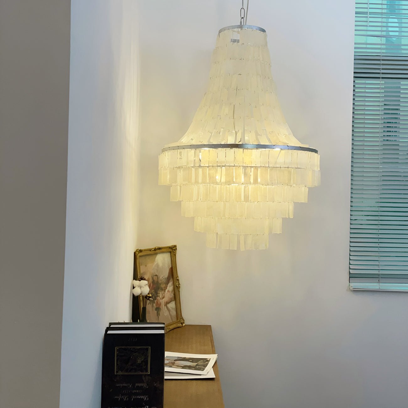 Aurora Chandelier Boho Shell Tiered - Letslighting