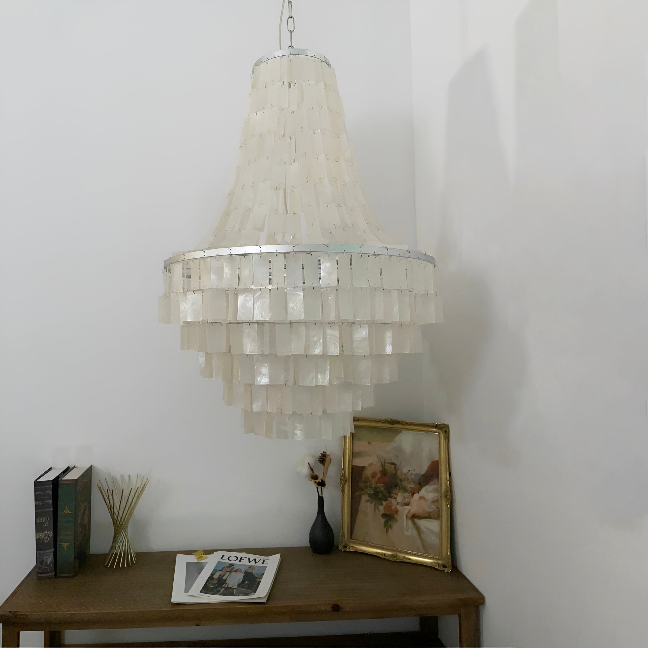 Aurora Chandelier Boho Shell Tiered - Letslighting