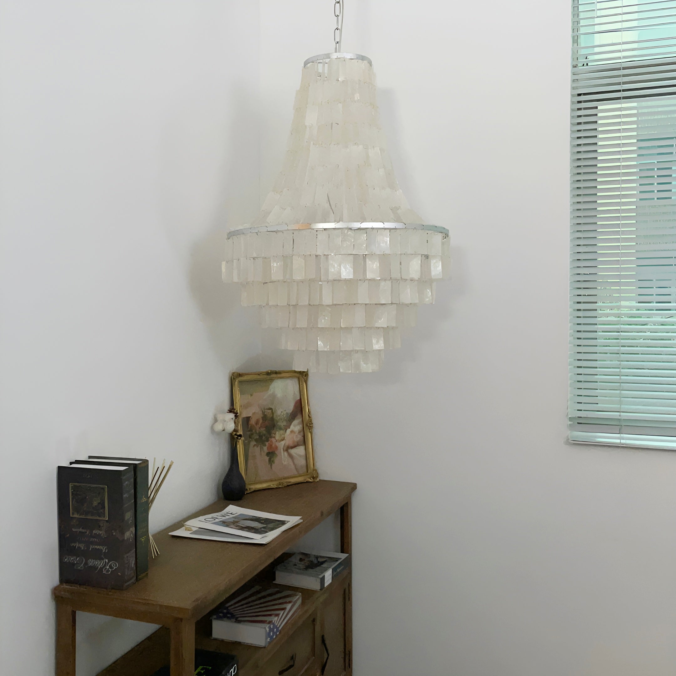 Aurora Chandelier Boho Shell Tiered - Letslighting