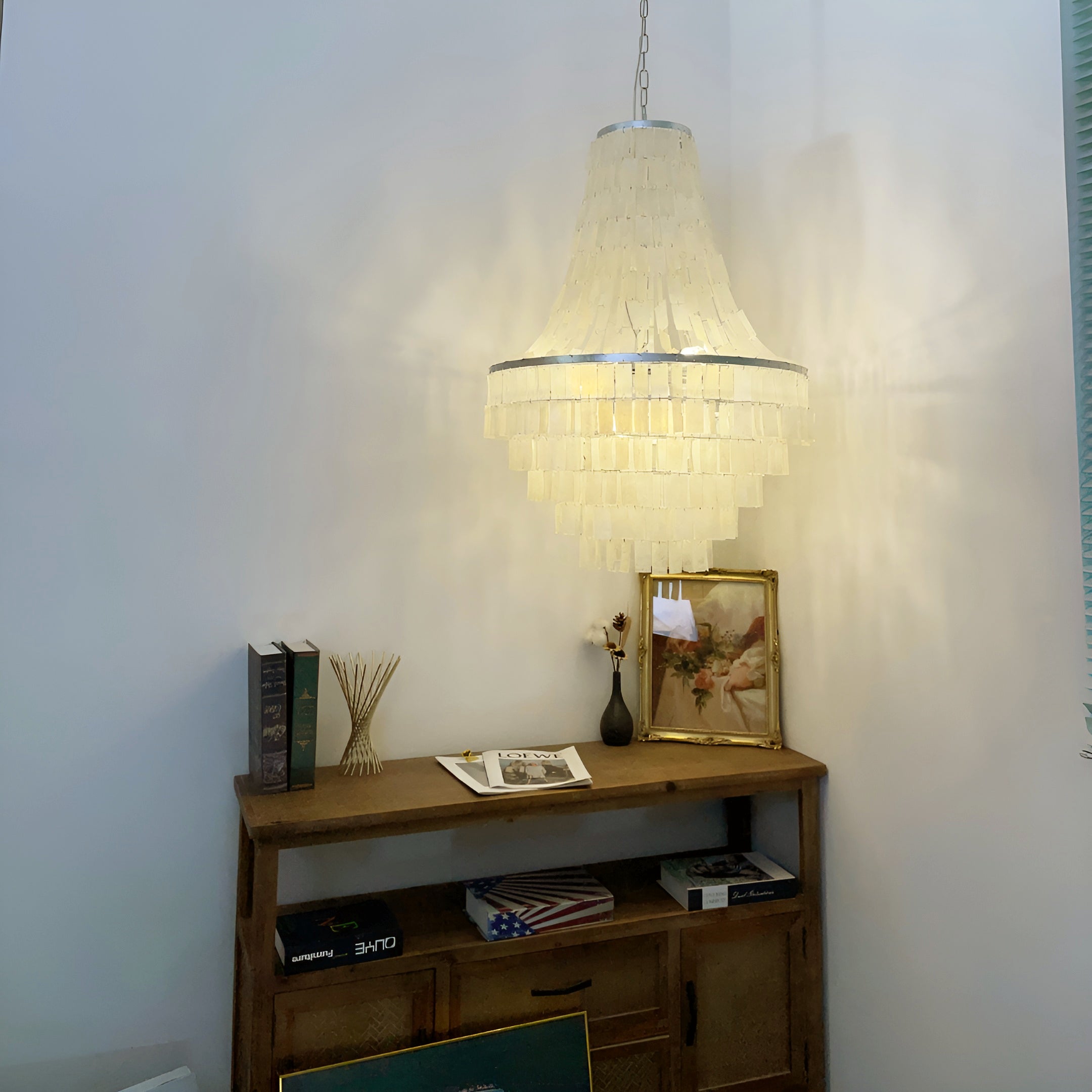 Aurora Chandelier Boho Shell Tiered - Letslighting