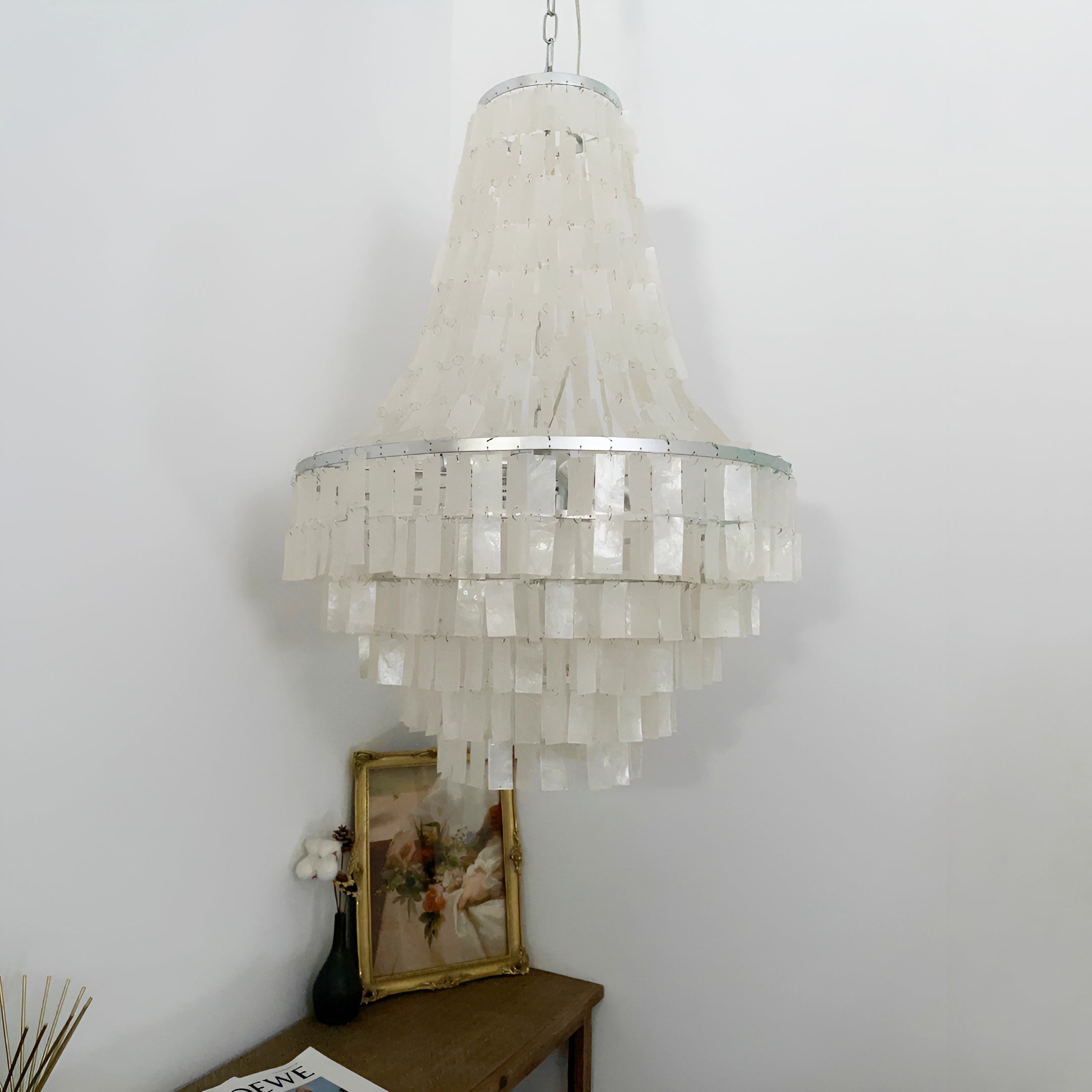 Aurora Chandelier Boho Shell Tiered - Letslighting