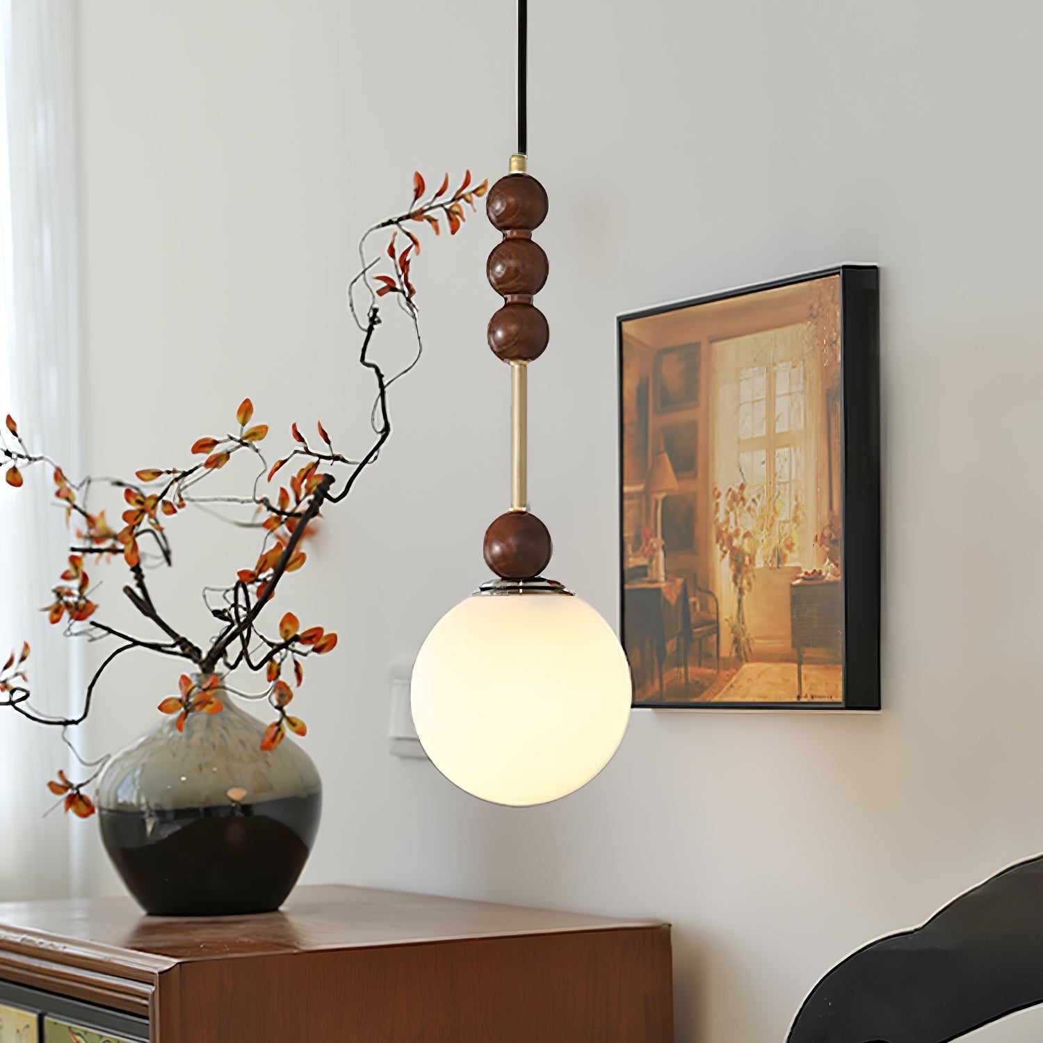 Aeris Minimalist Wood Pendant Lamp - Letslighting