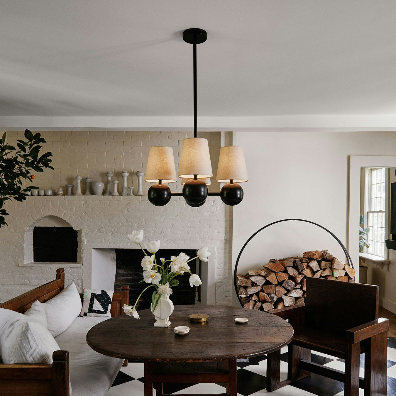 Aevuvyj Premium Elegance Brass Fabric Chandelier - Letslighting