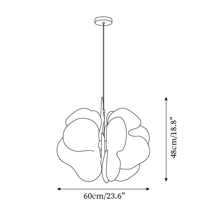Bolide Pendant Lamp Petal Floral Organic - Letslighting