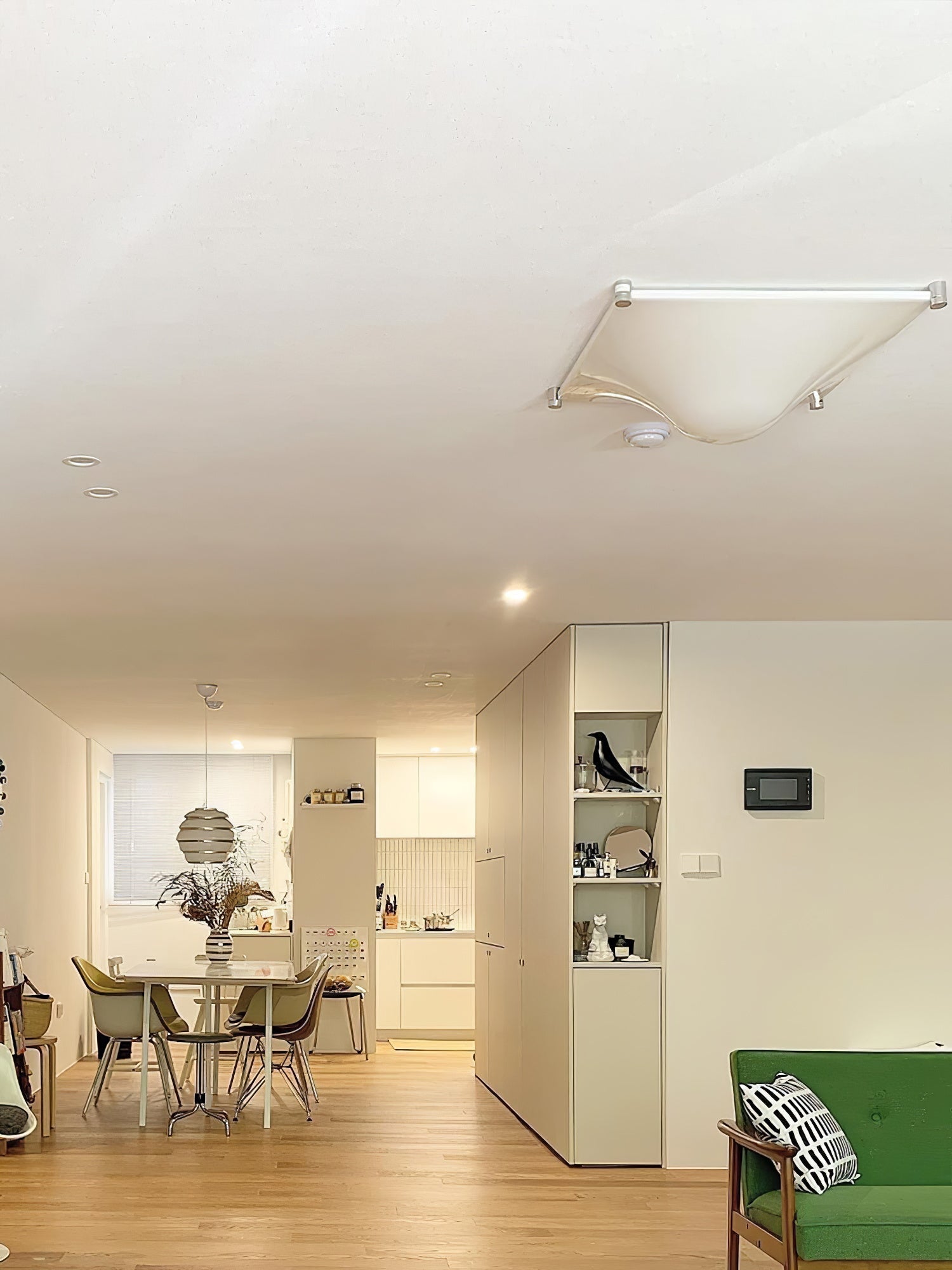 Bolla Ceiling Lamp Curved Triangle Shade Minimalist - Letslighting