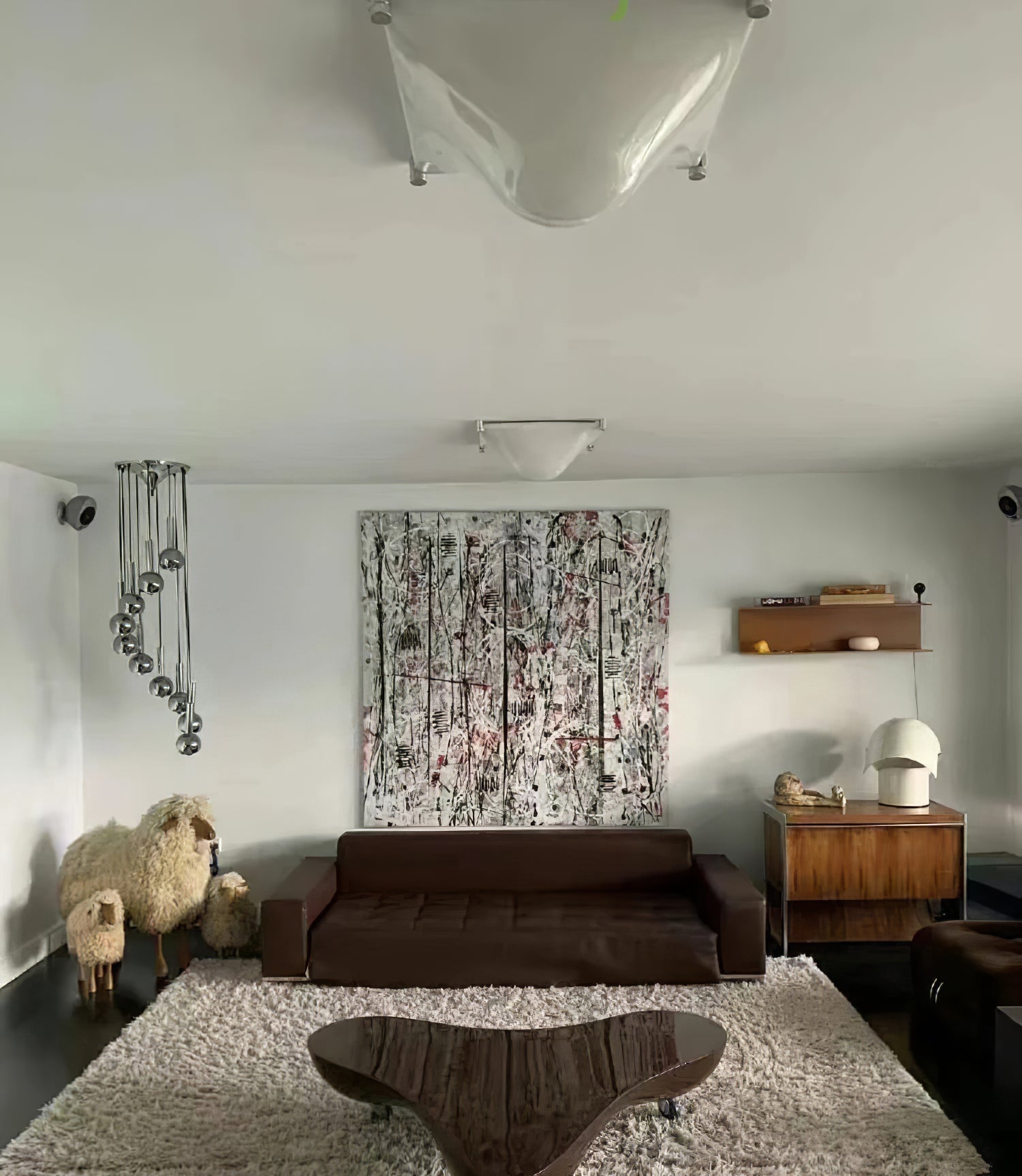 Bolla Ceiling Lamp Curved Triangle Shade Minimalist - Letslighting