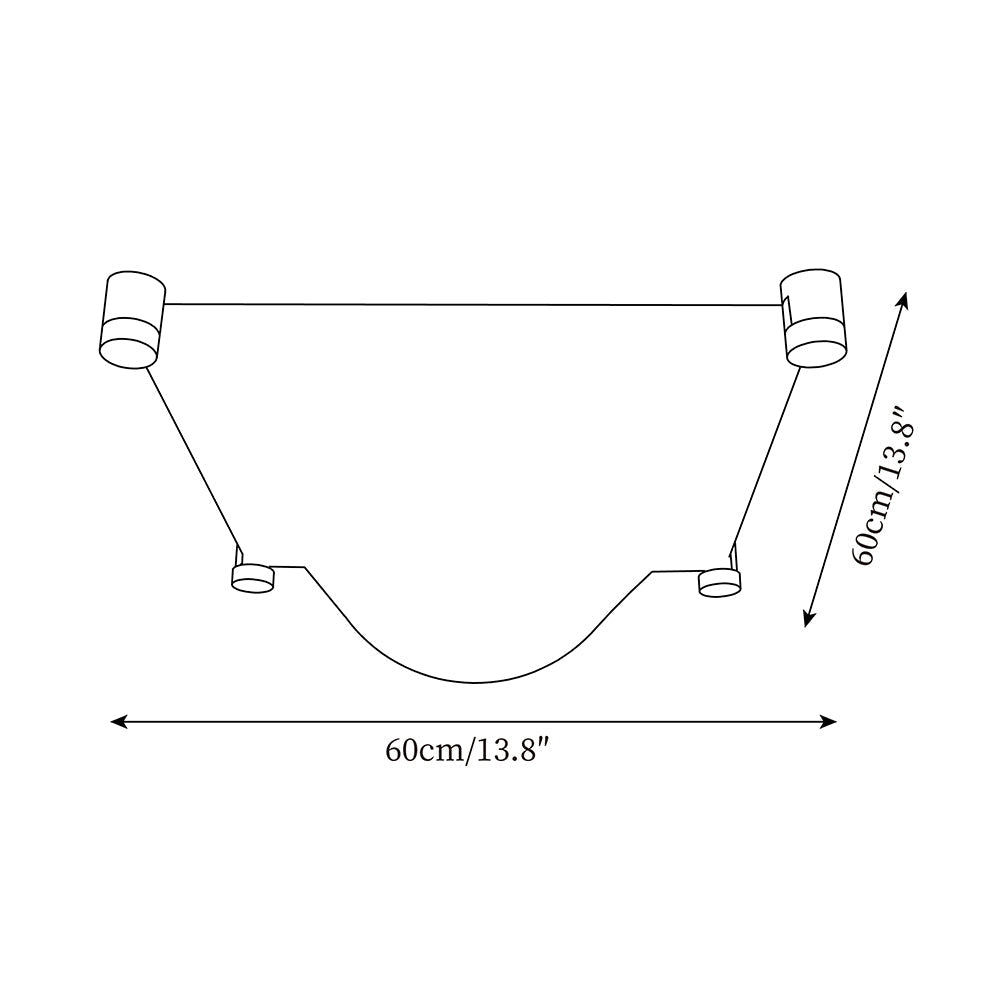 Bolla Ceiling Lamp Curved Triangle Shade Minimalist - Letslighting