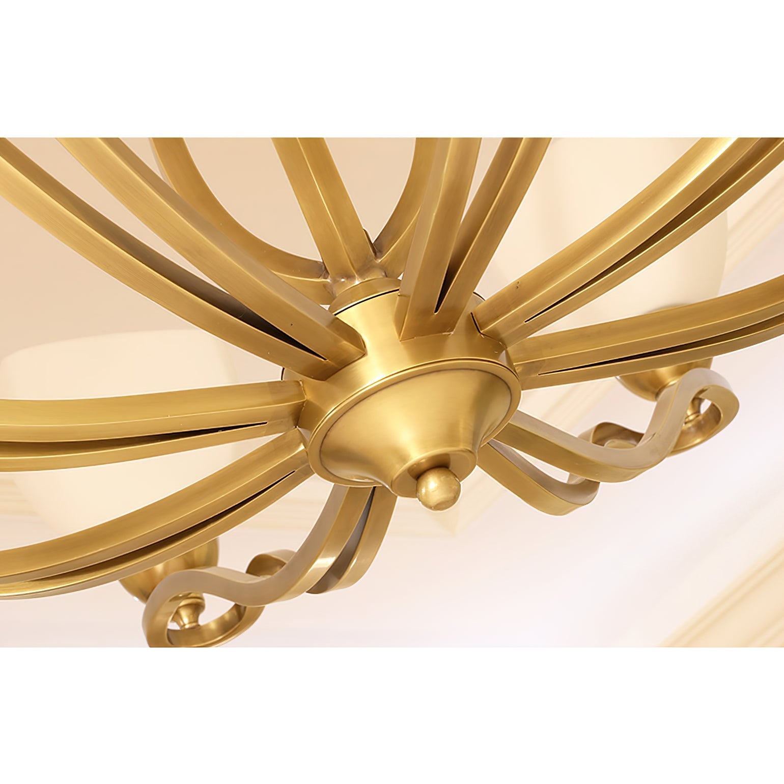 Dvaluvyj Postmodern Luxury Brass Glass Chandelier - Letslighting