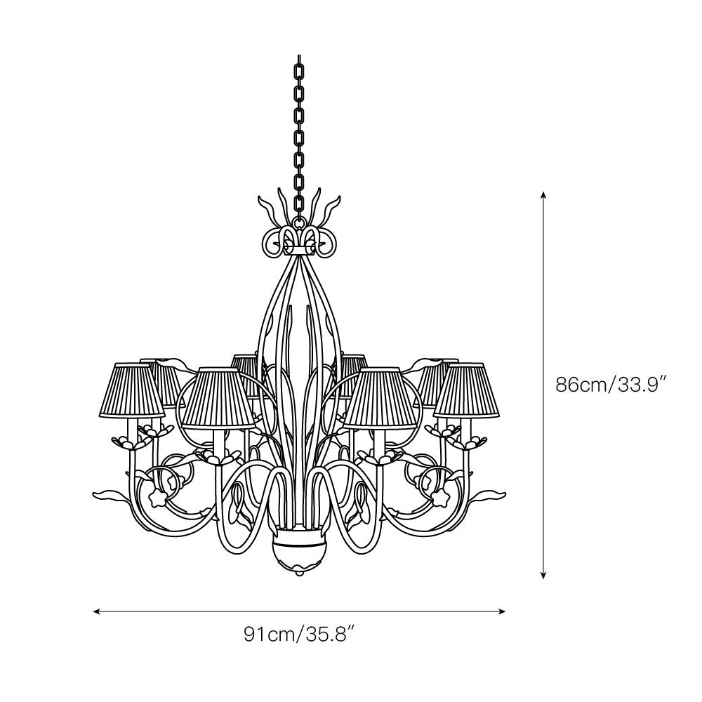 Gloruvyj Individual Creativity Brass Fabric Chandelier - Letslighting