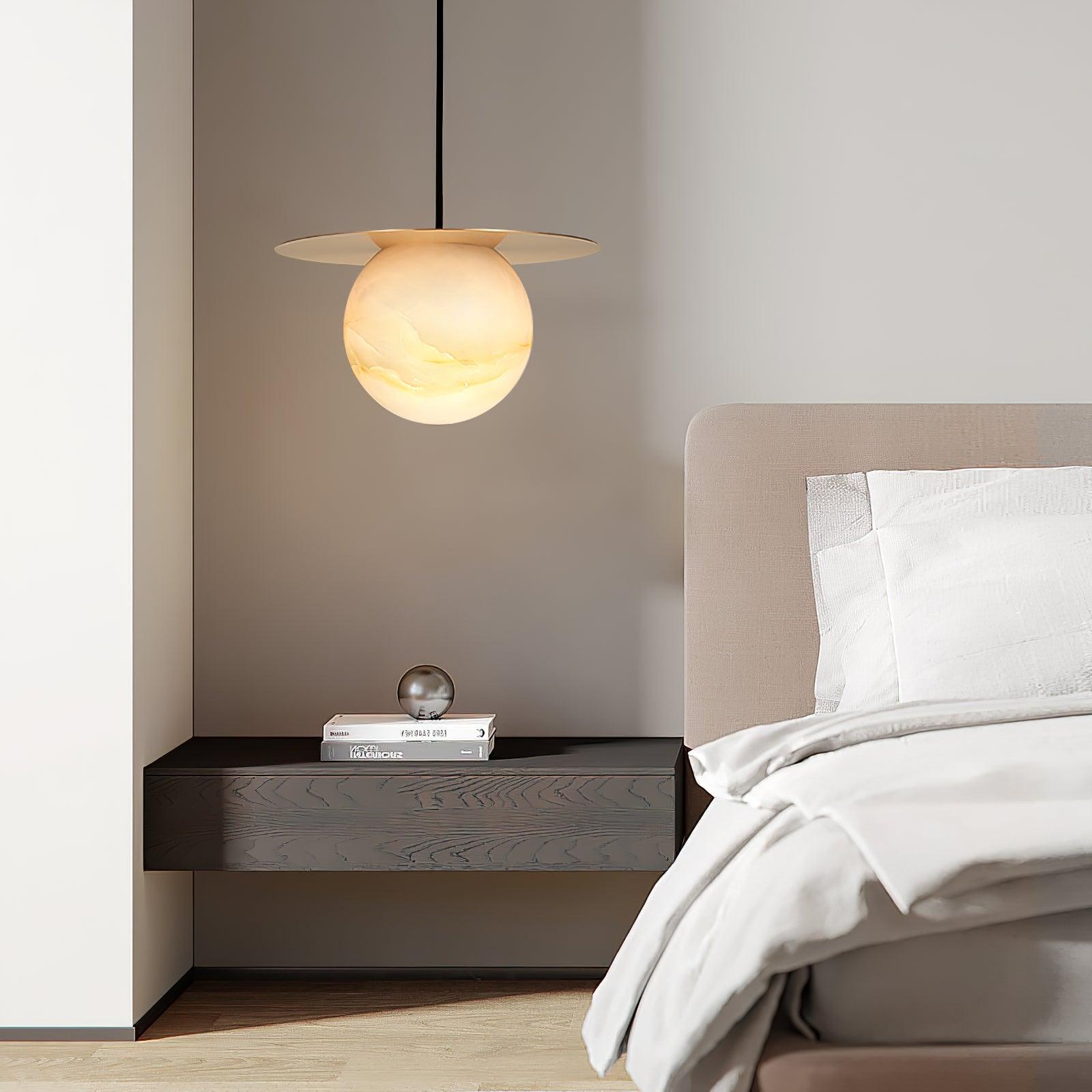 Nyvelyra Sphere Alabaster Pendant Light - Letslighting