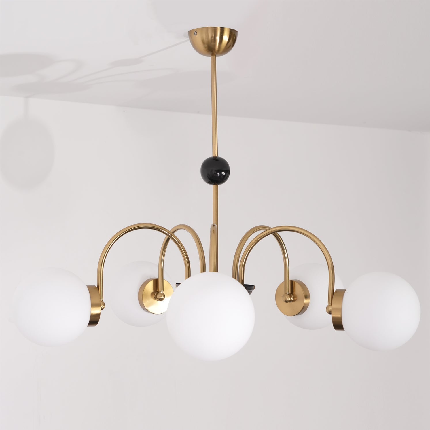Lustra Chandelier Rod Frame and White - Letslighting