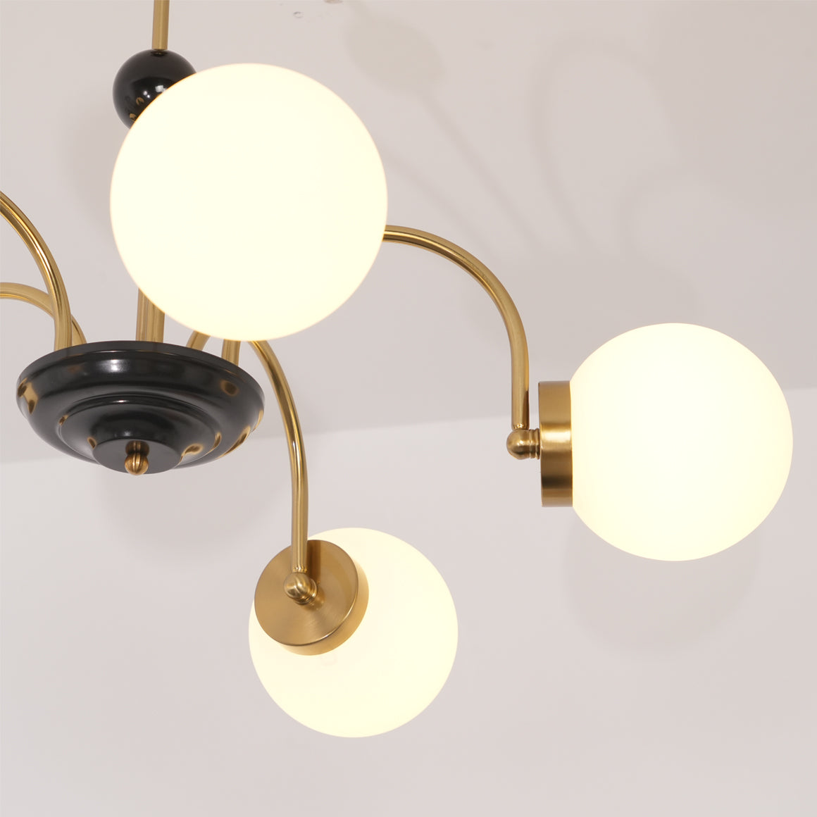 Lustra Chandelier Rod Frame and White - Letslighting
