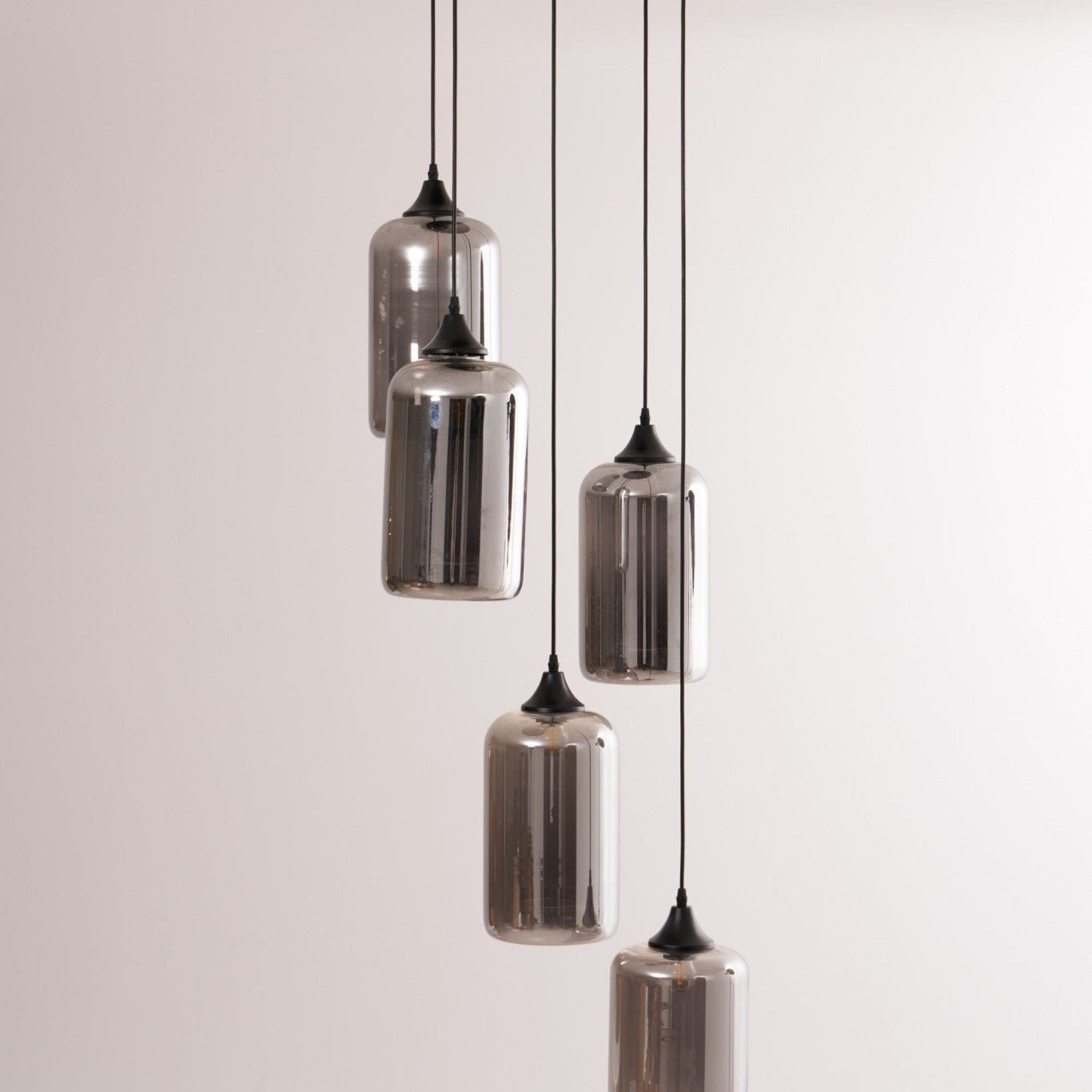 Valentina Minimalist Bottle Glass Pendant Light Smoke Gray - Letslighting