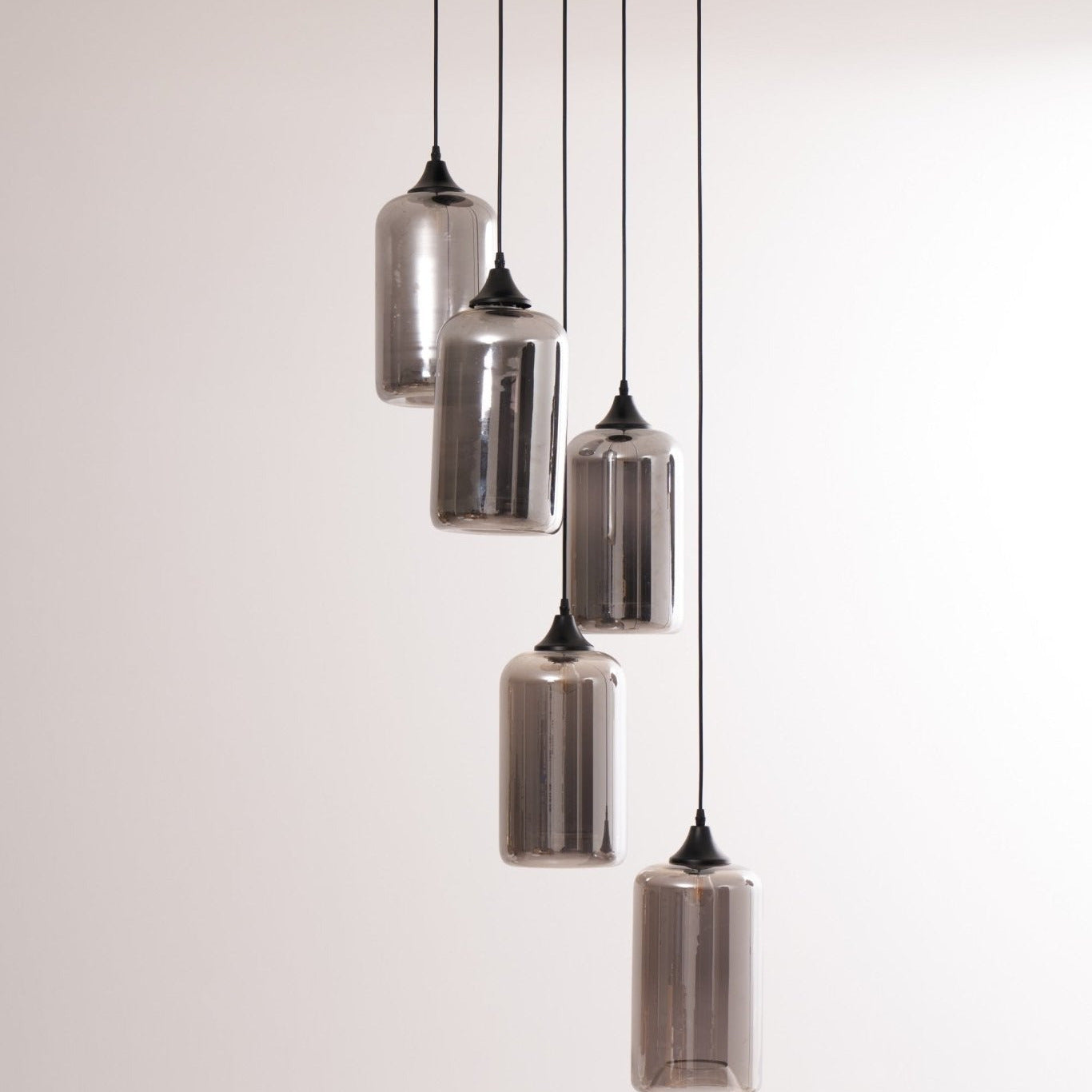Valentina Minimalist Bottle Glass Pendant Light Smoke Gray - Letslighting