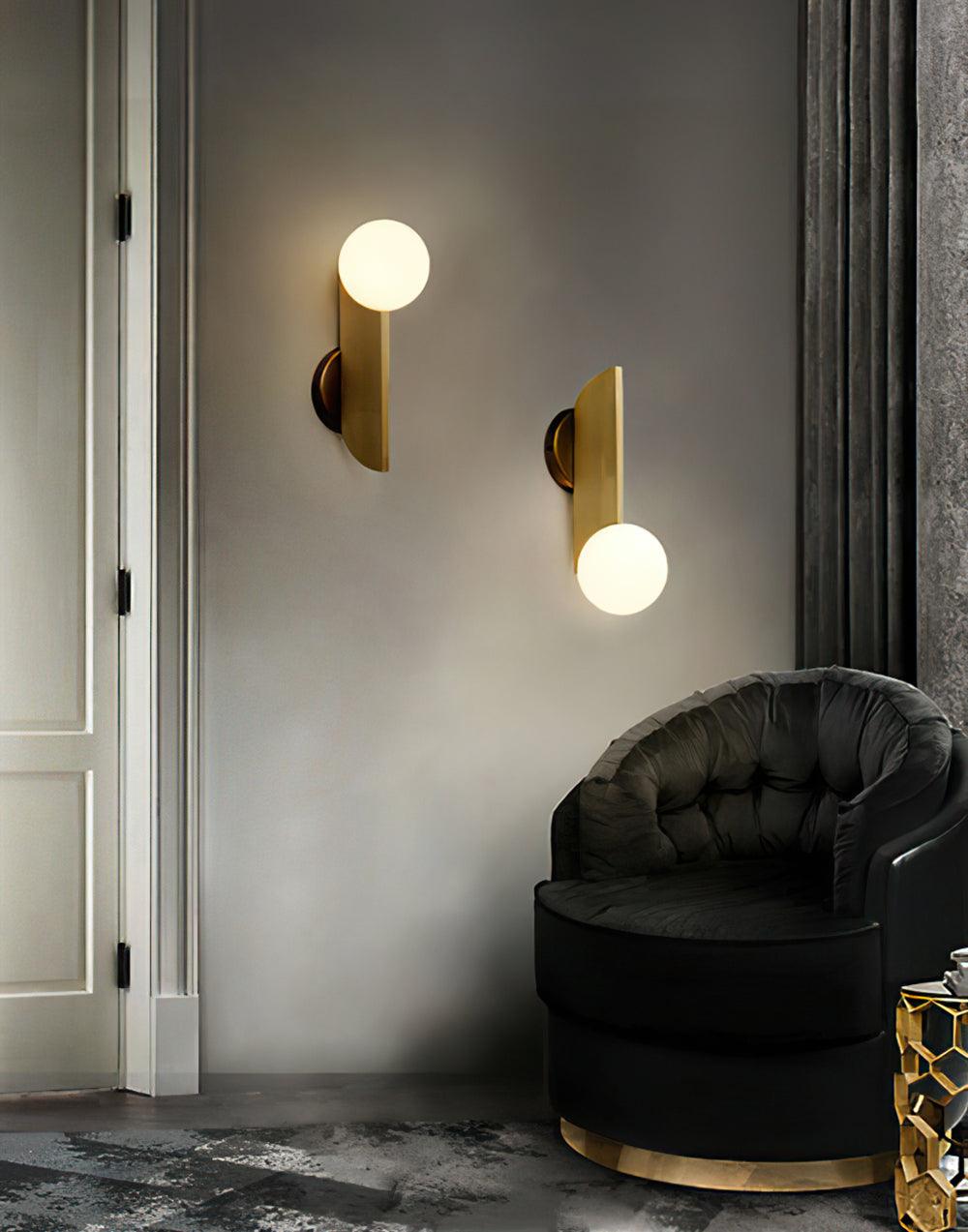 Lustra Wall Lamp Glass Globe Sculptural - Letslighting