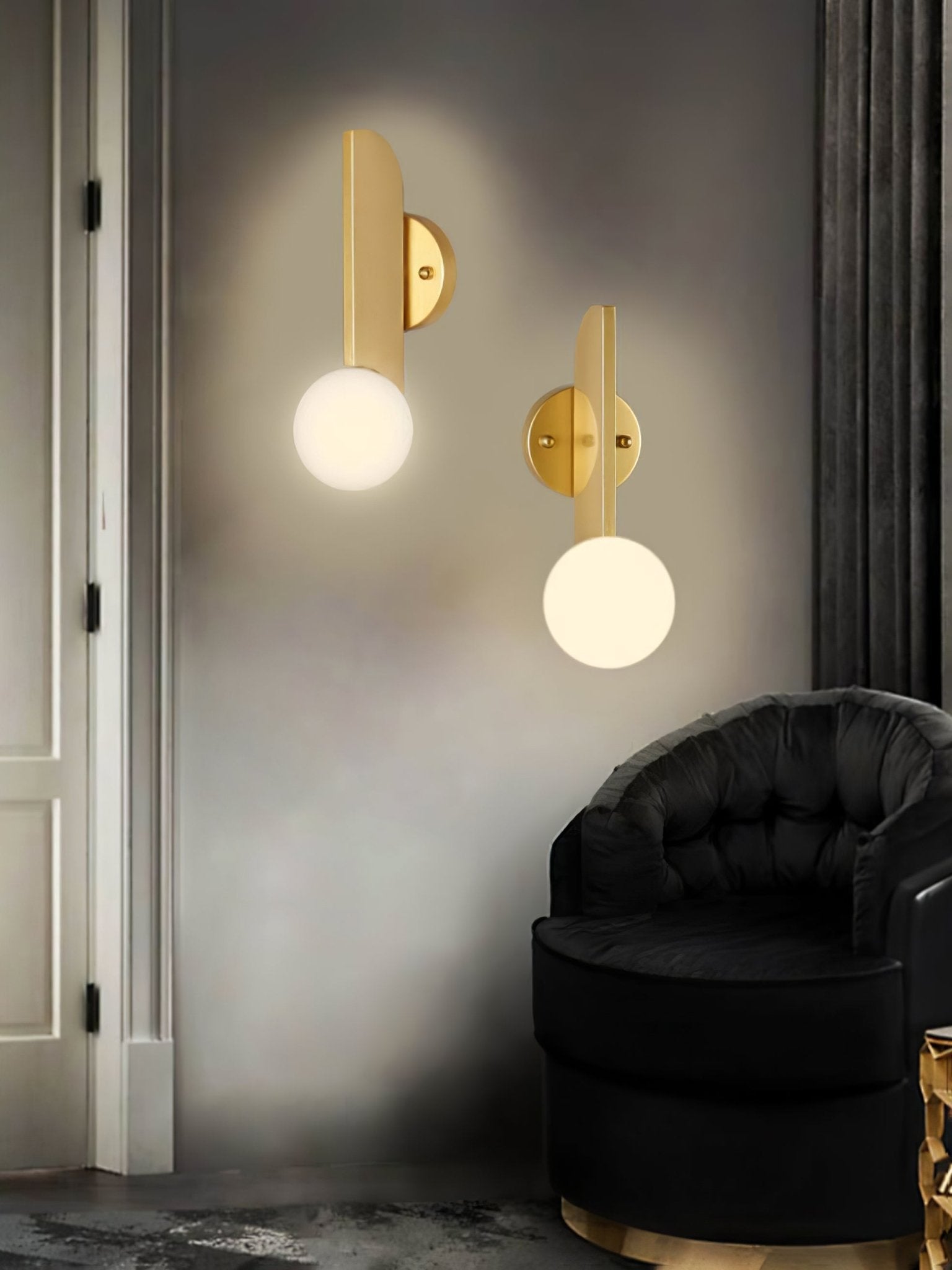 Lustra Wall Lamp Glass Globe Sculptural - Letslighting