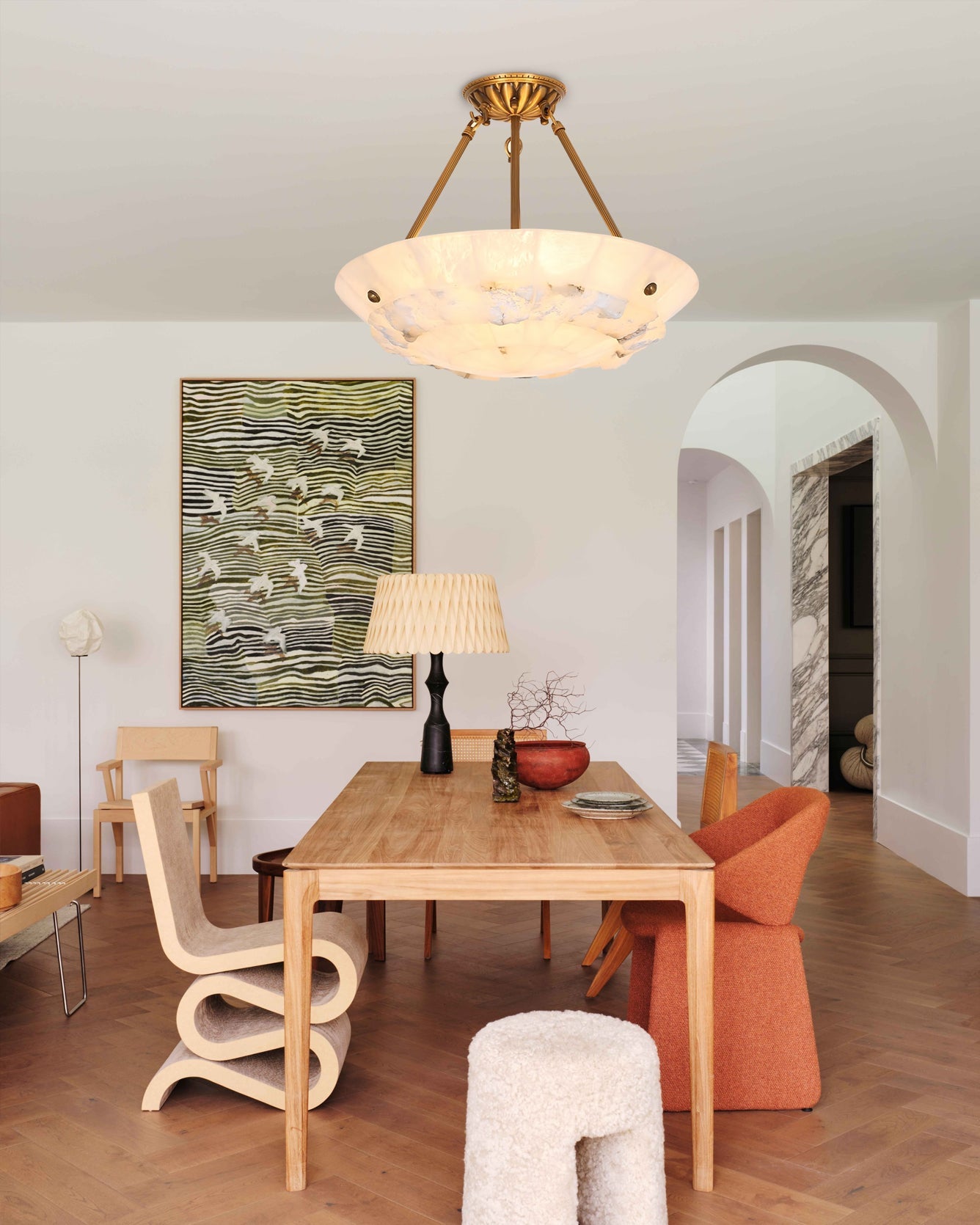Bowl Pendant Lamp Alabaster Elegance - Letslighting
