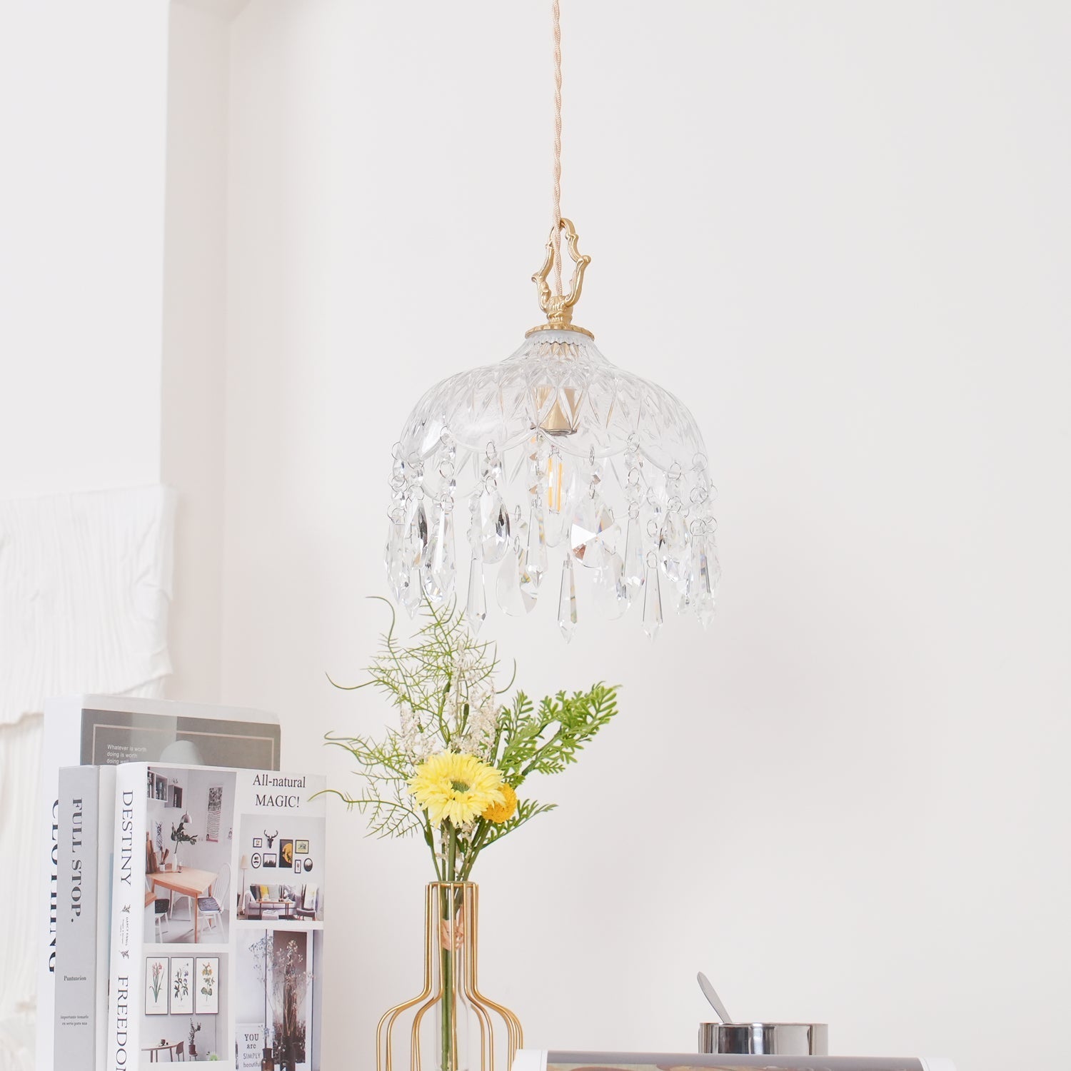 Elyran Crystal Vintage Pendant Lamp - Letslighting