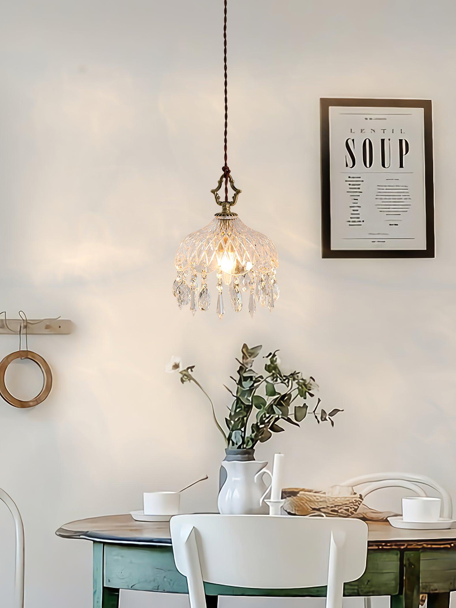 Elyran Crystal Vintage Pendant Lamp - Letslighting
