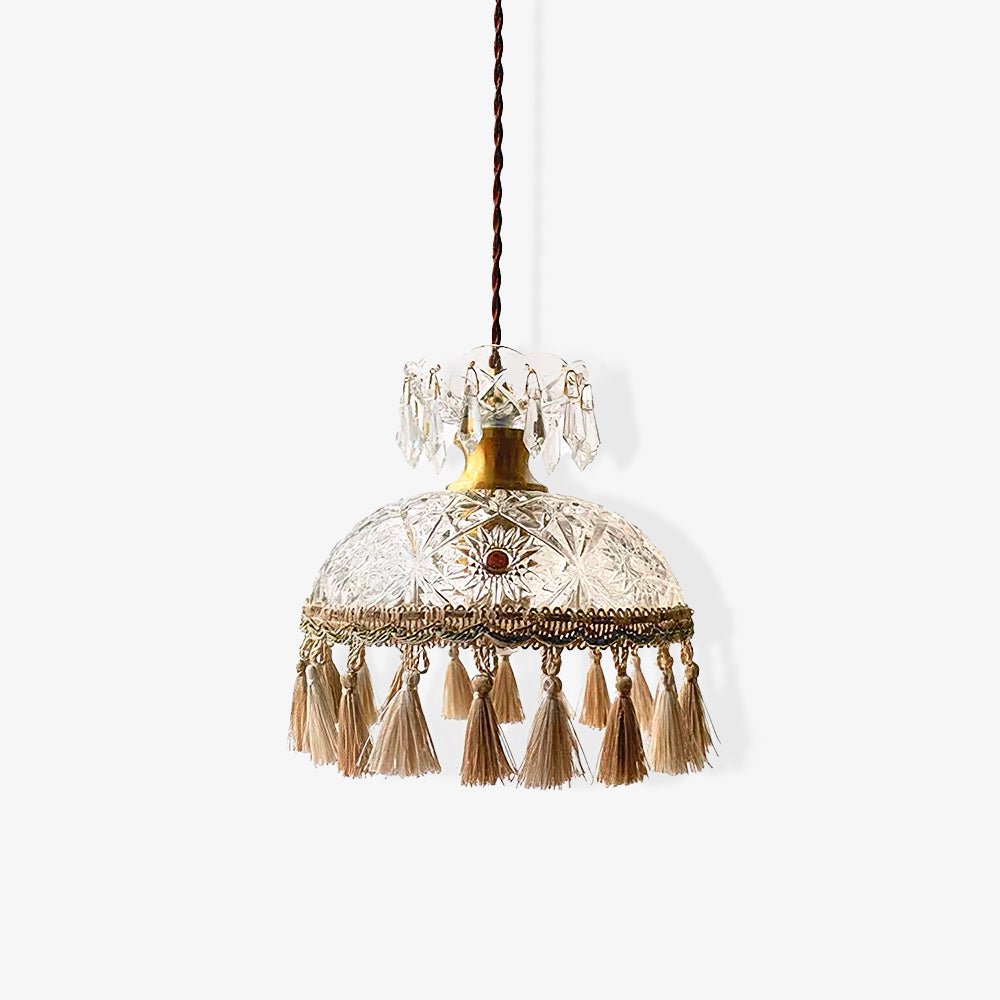 Veloce Brass Glass Luxurious Pendant Light - Letslighting