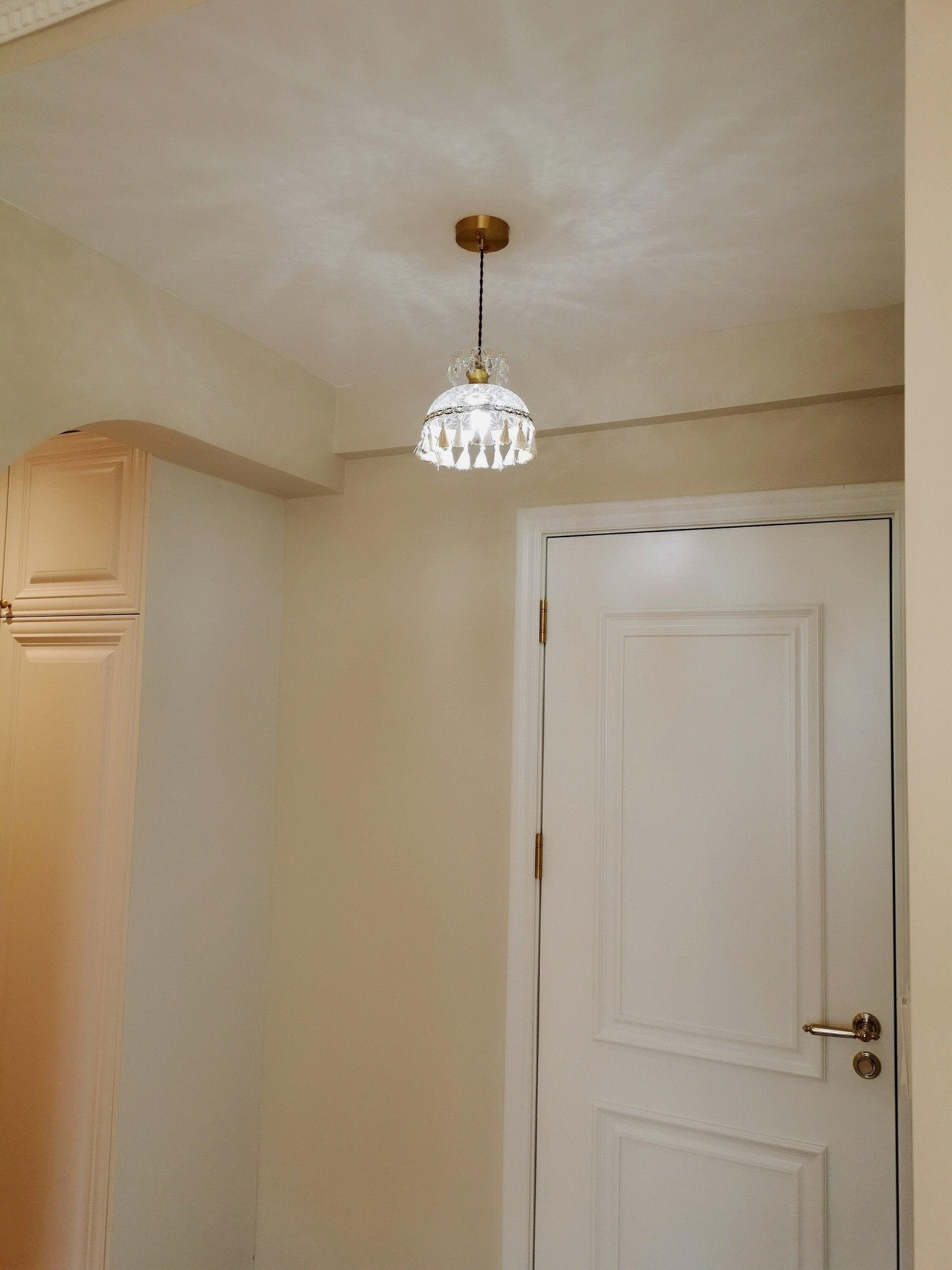 Veloce Brass Glass Luxurious Pendant Light - Letslighting