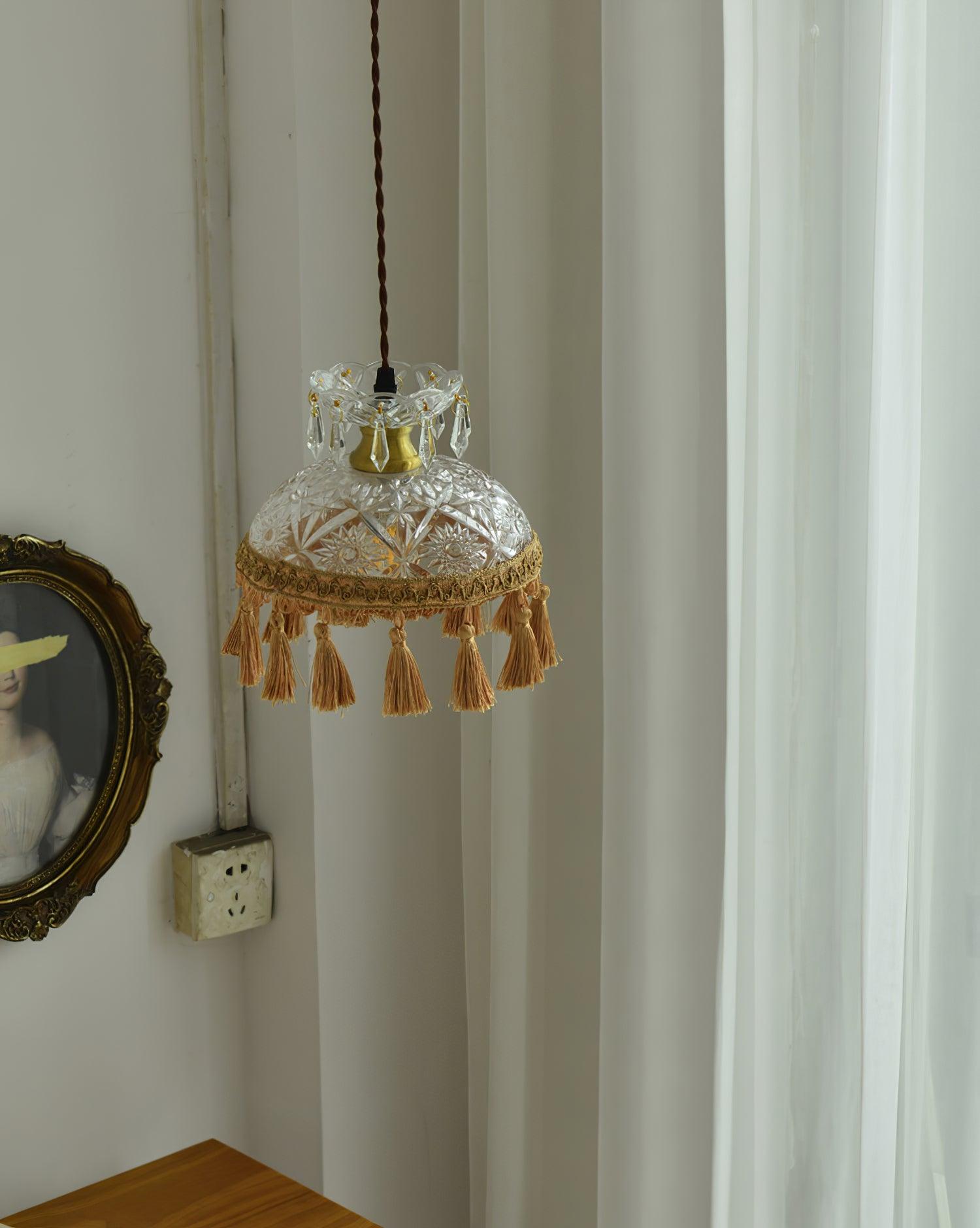 Veloce Brass Glass Luxurious Pendant Light - Letslighting
