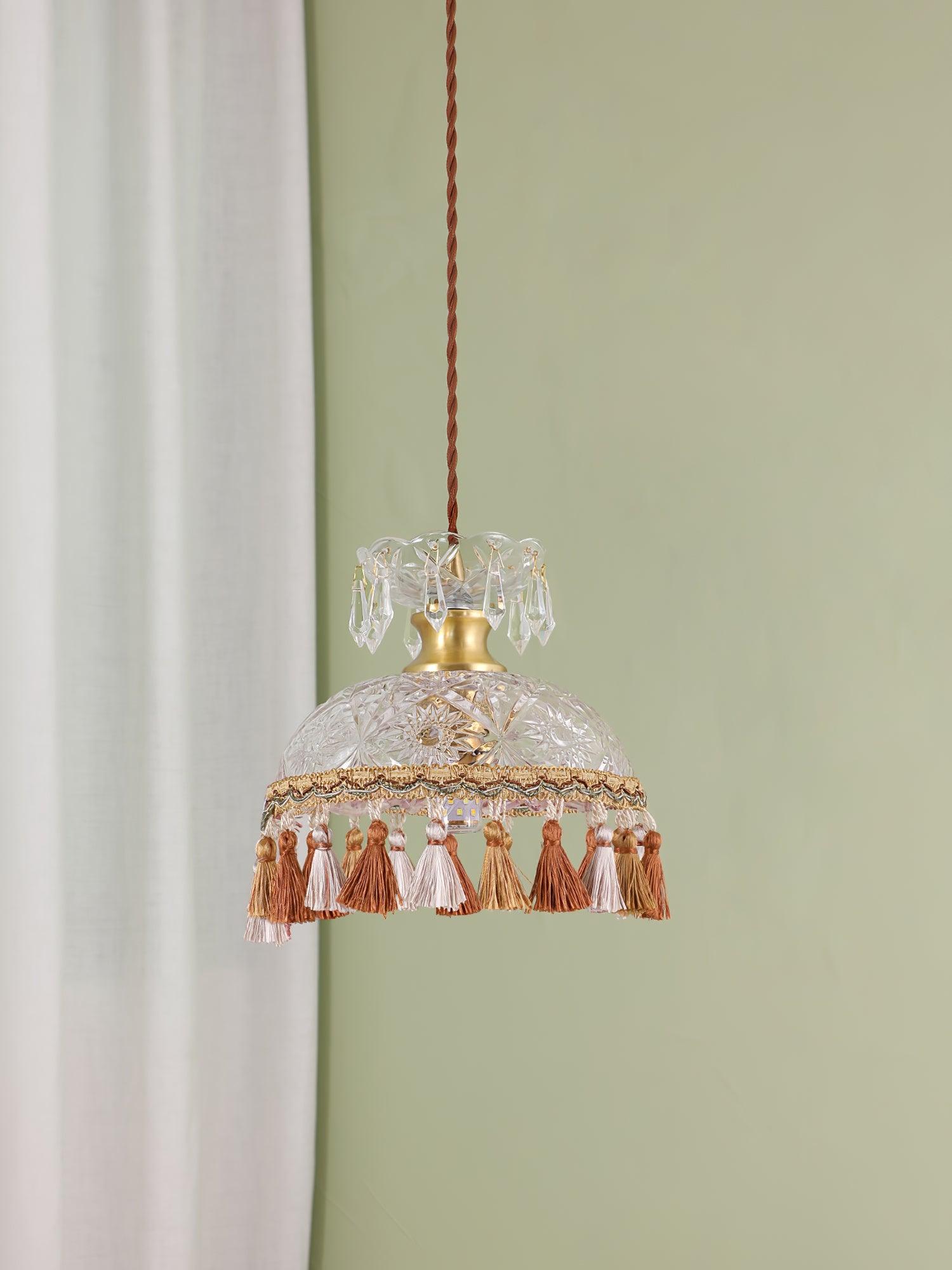 Veloce Brass Glass Luxurious Pendant Light - Letslighting