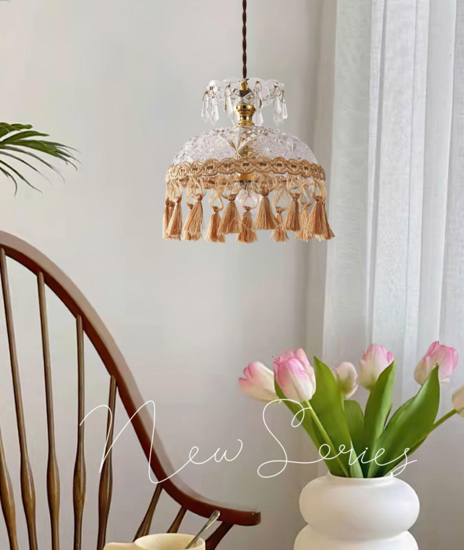 Veloce Brass Glass Luxurious Pendant Light - Letslighting