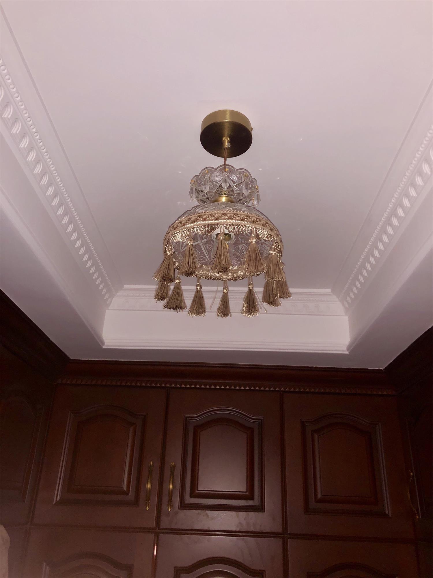 Veloce Brass Glass Luxurious Pendant Light - Letslighting