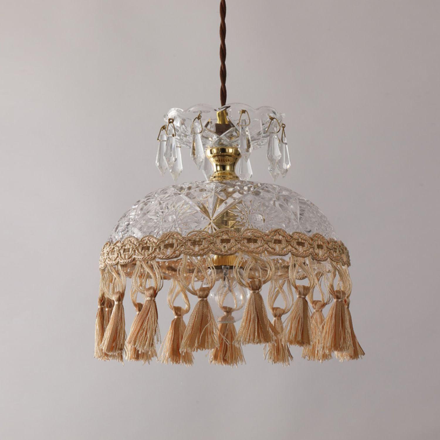 Veloce Brass Glass Luxurious Pendant Light - Letslighting