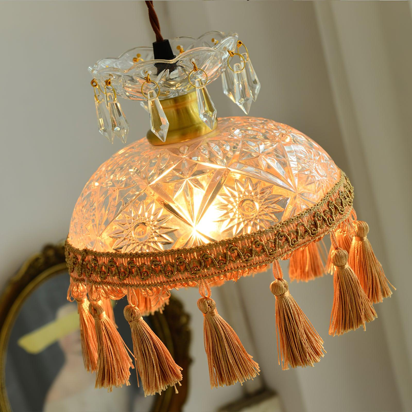 Veloce Brass Glass Luxurious Pendant Light - Letslighting