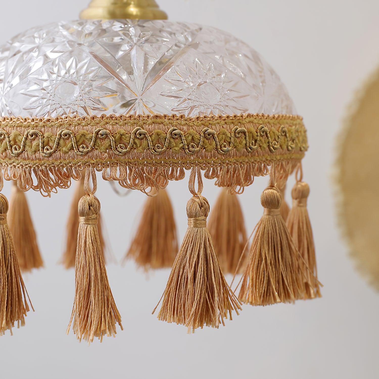 Veloce Brass Glass Luxurious Pendant Light - Letslighting