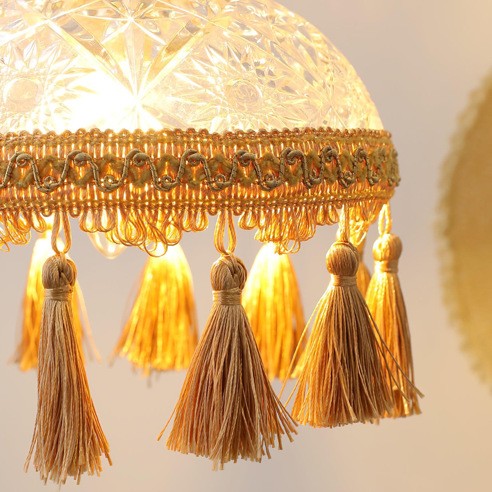 Veloce Brass Glass Luxurious Pendant Light - Letslighting