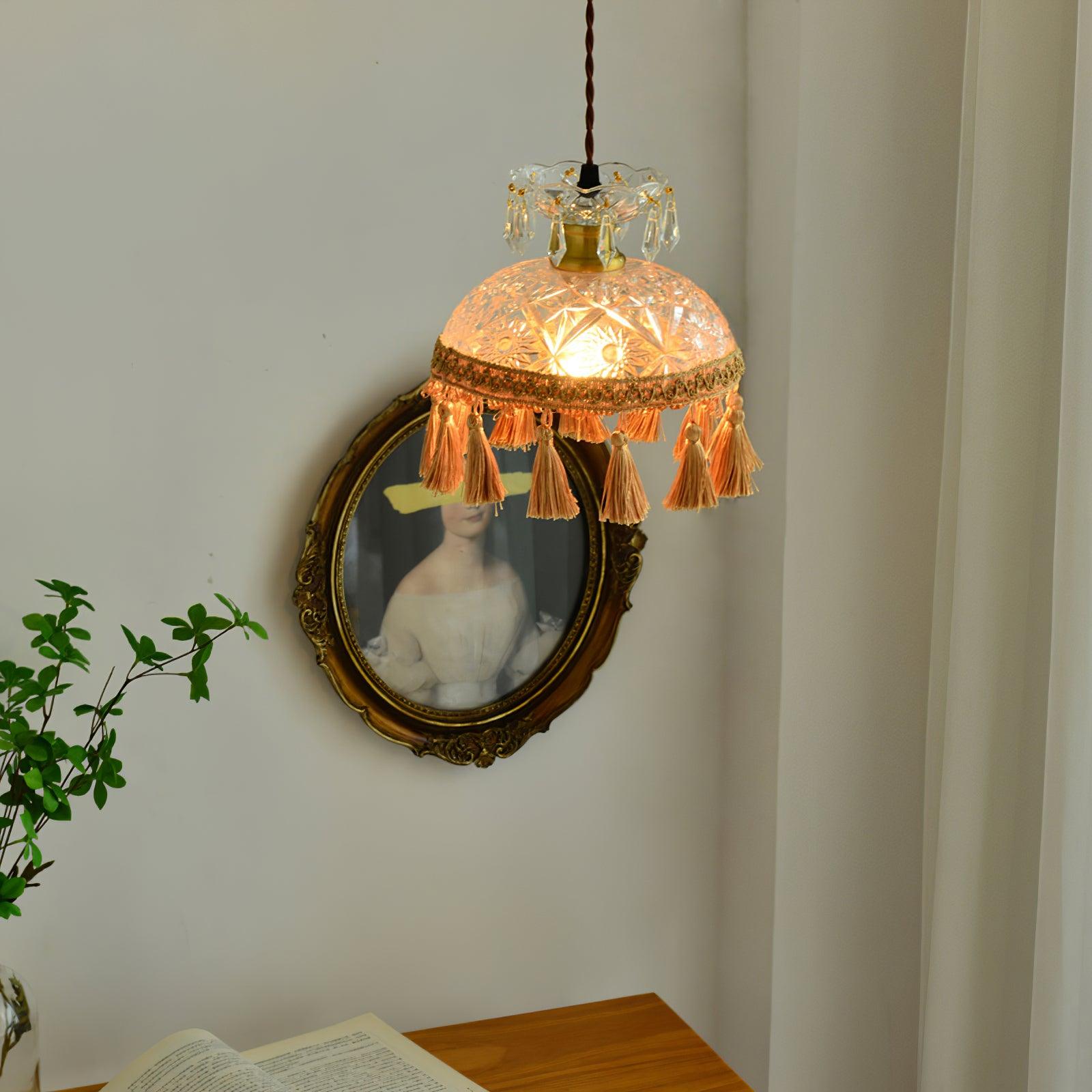 Veloce Brass Glass Luxurious Pendant Light - Letslighting
