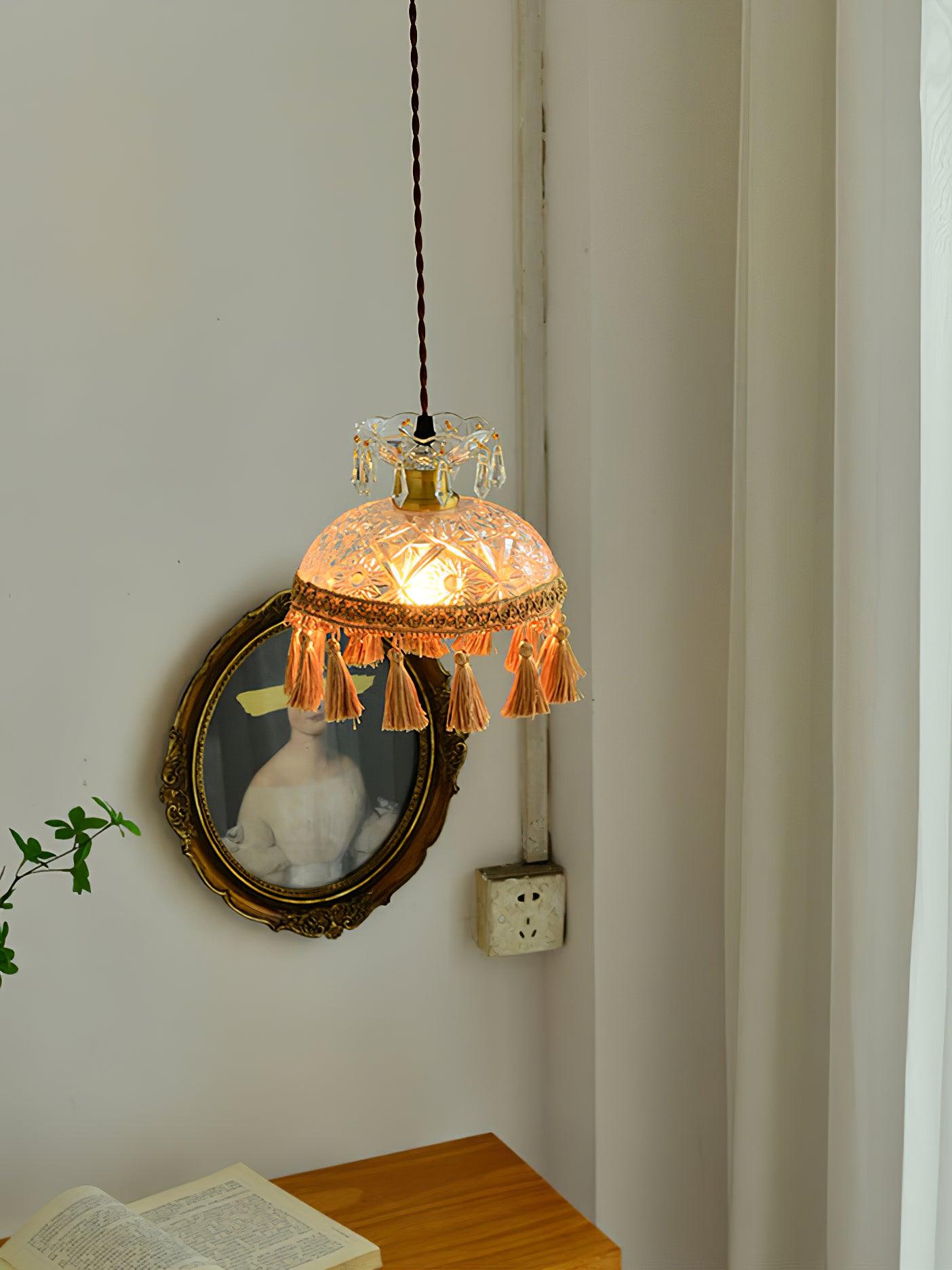 Veloce Brass Glass Luxurious Pendant Light - Letslighting