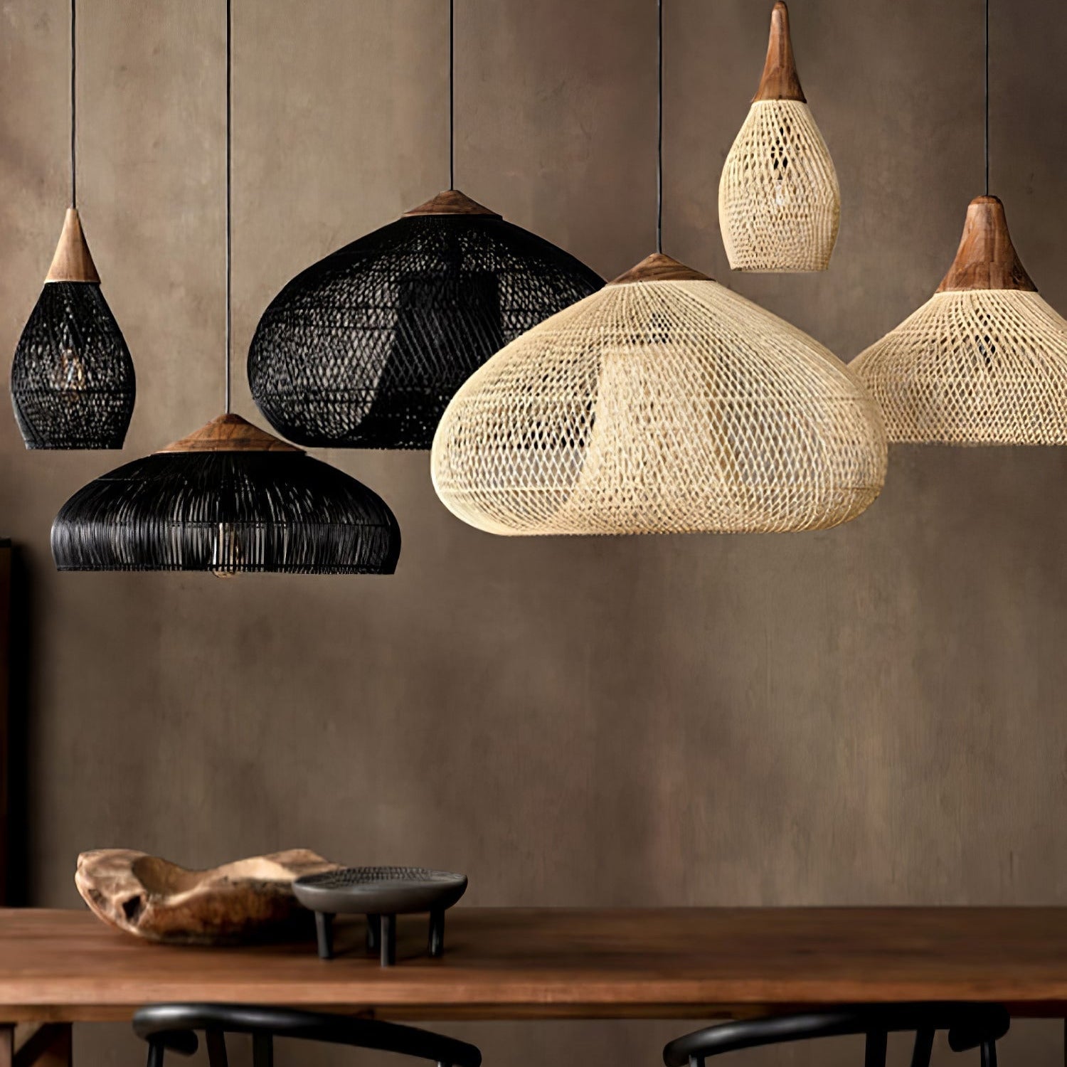 Ritta Braided Rattan Livingroom Pendant Lamp - Letslighting