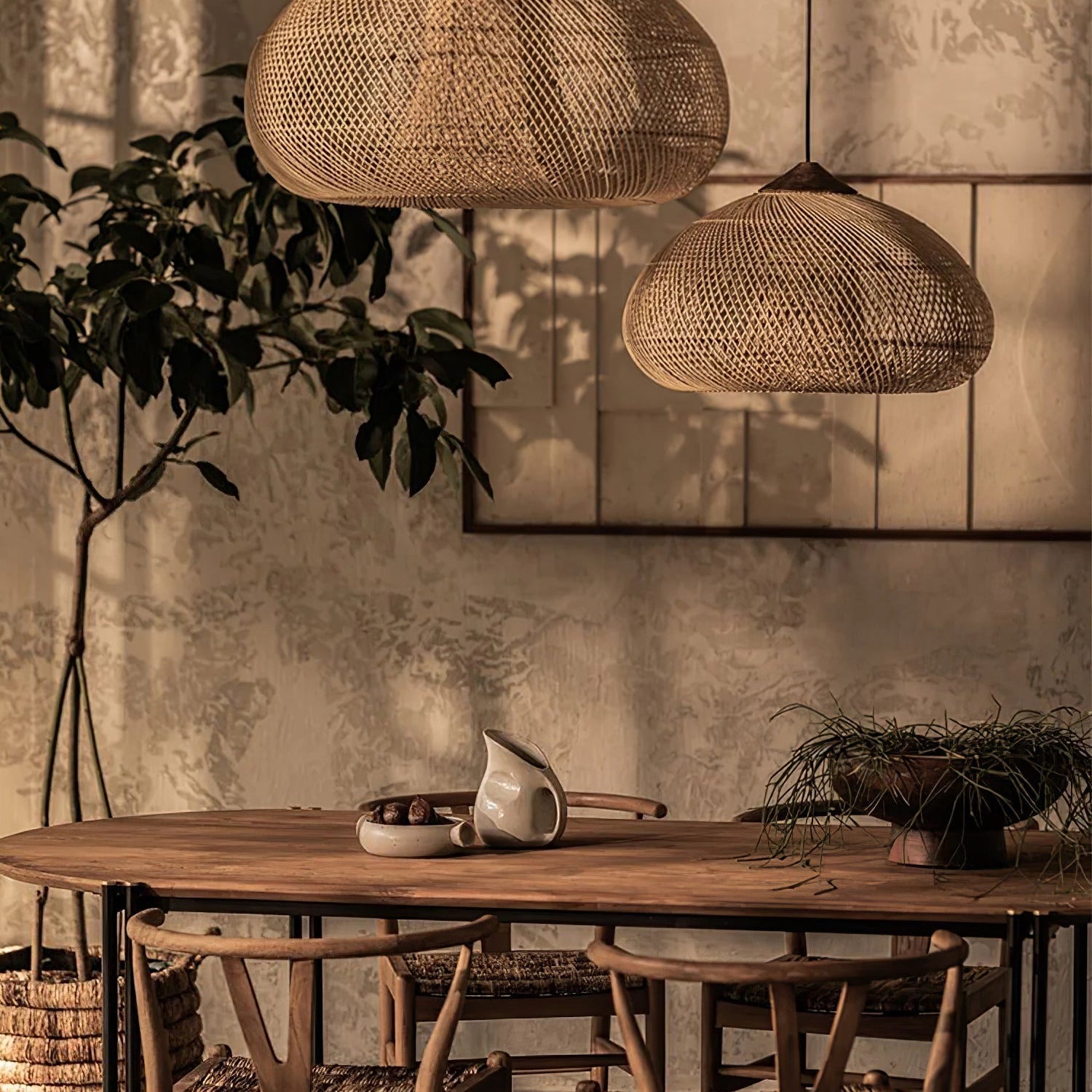 Ritta Braided Rattan Livingroom Pendant Lamp - Letslighting