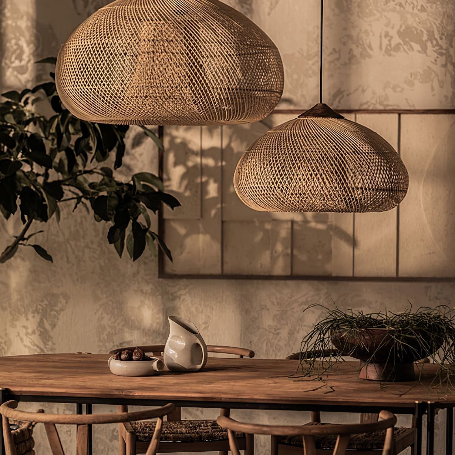 Ritta Braided Rattan Livingroom Pendant Lamp - Letslighting