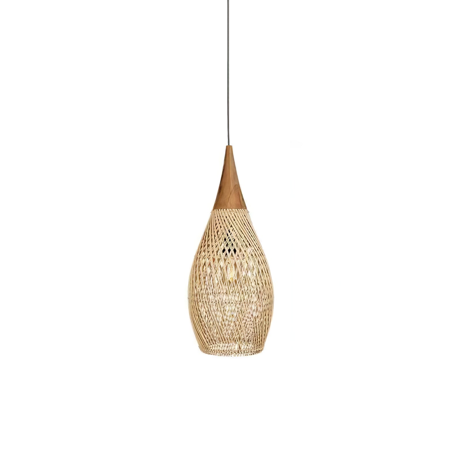 Solara Pendant Lamp Rattan Swag Woven - Letslighting