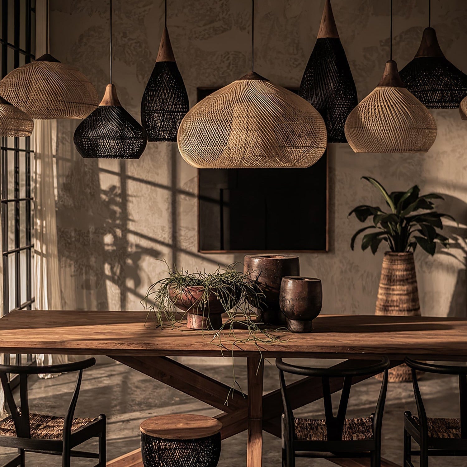 Ritta Braided Rattan Livingroom Pendant Lamp - Letslighting