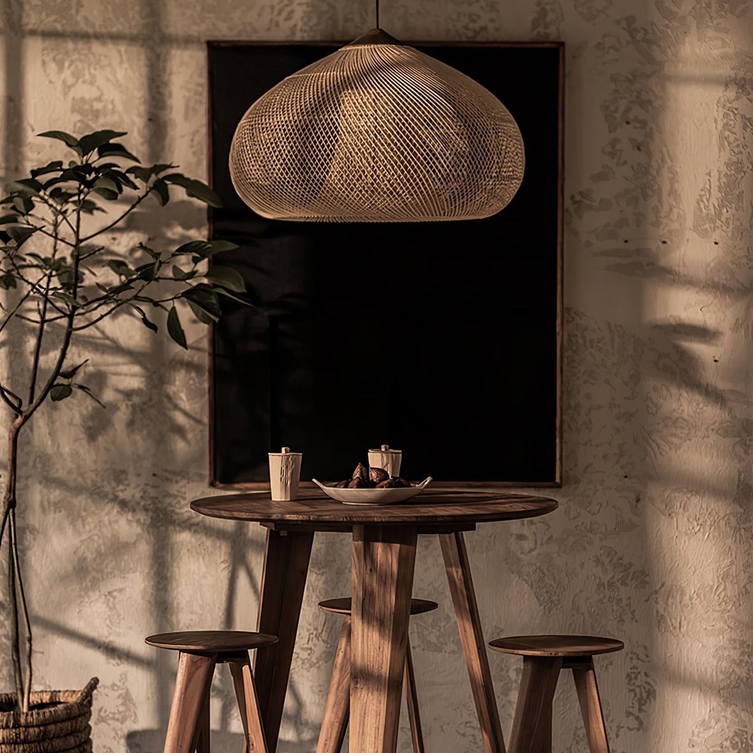 Ritta Braided Rattan Livingroom Pendant Lamp - Letslighting